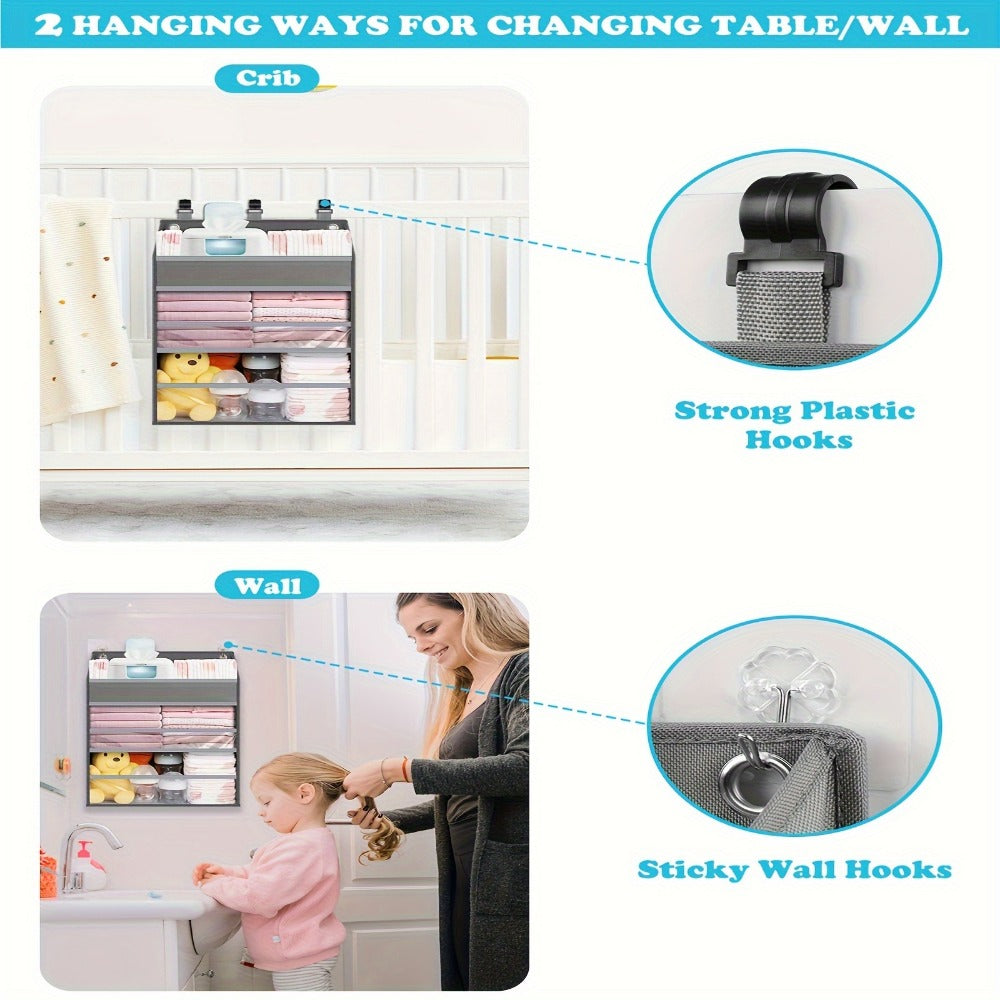 Diaper Organizer - Hanging Caddy Multiple Pockets