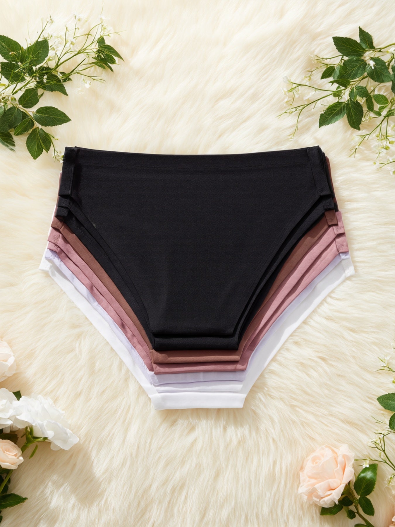 20pcs Seamless Panties Low Waist Women Brief Solid Color Underwear Soft and Comfortable Lingerie