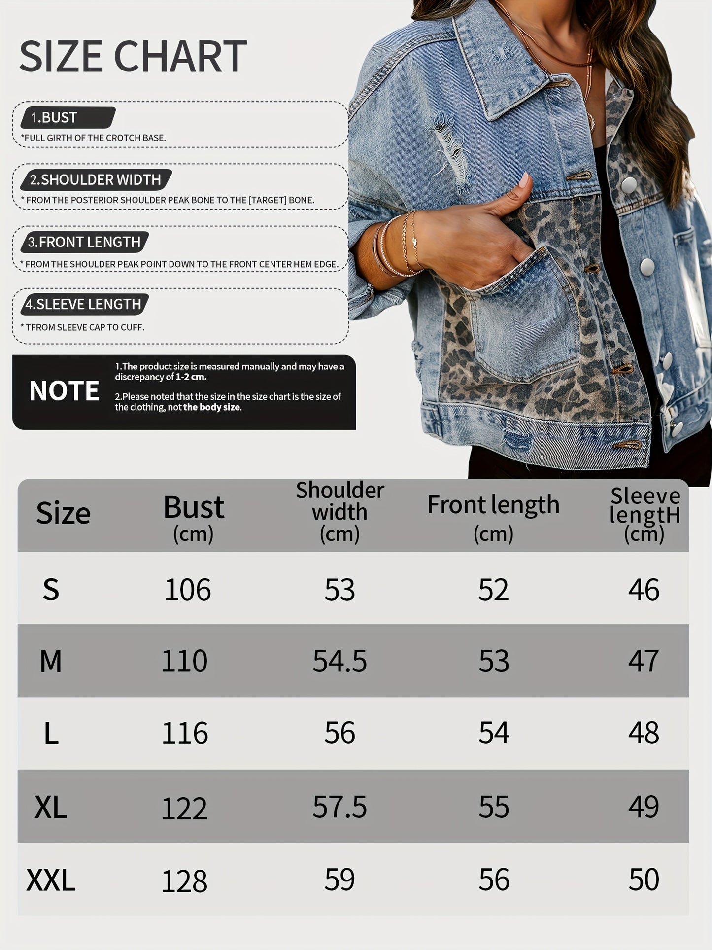 Women's Blue Denim Printed Utility Denim Jacket - product view 9