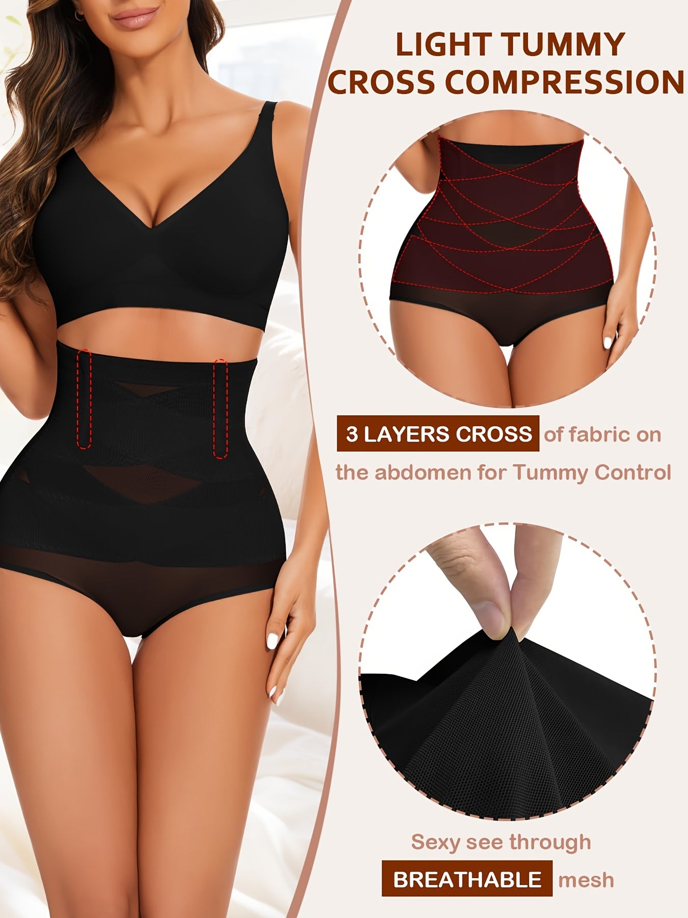 High-Waist Tummy Control Shapewear Panties for Women - Waist Trainer, Butt Lifter & Body Shaper Underwear, Butt Lifting Shapewear | Snug Fit Shapewear | Durable Shapewear, Waist Trainer Tummy Control
