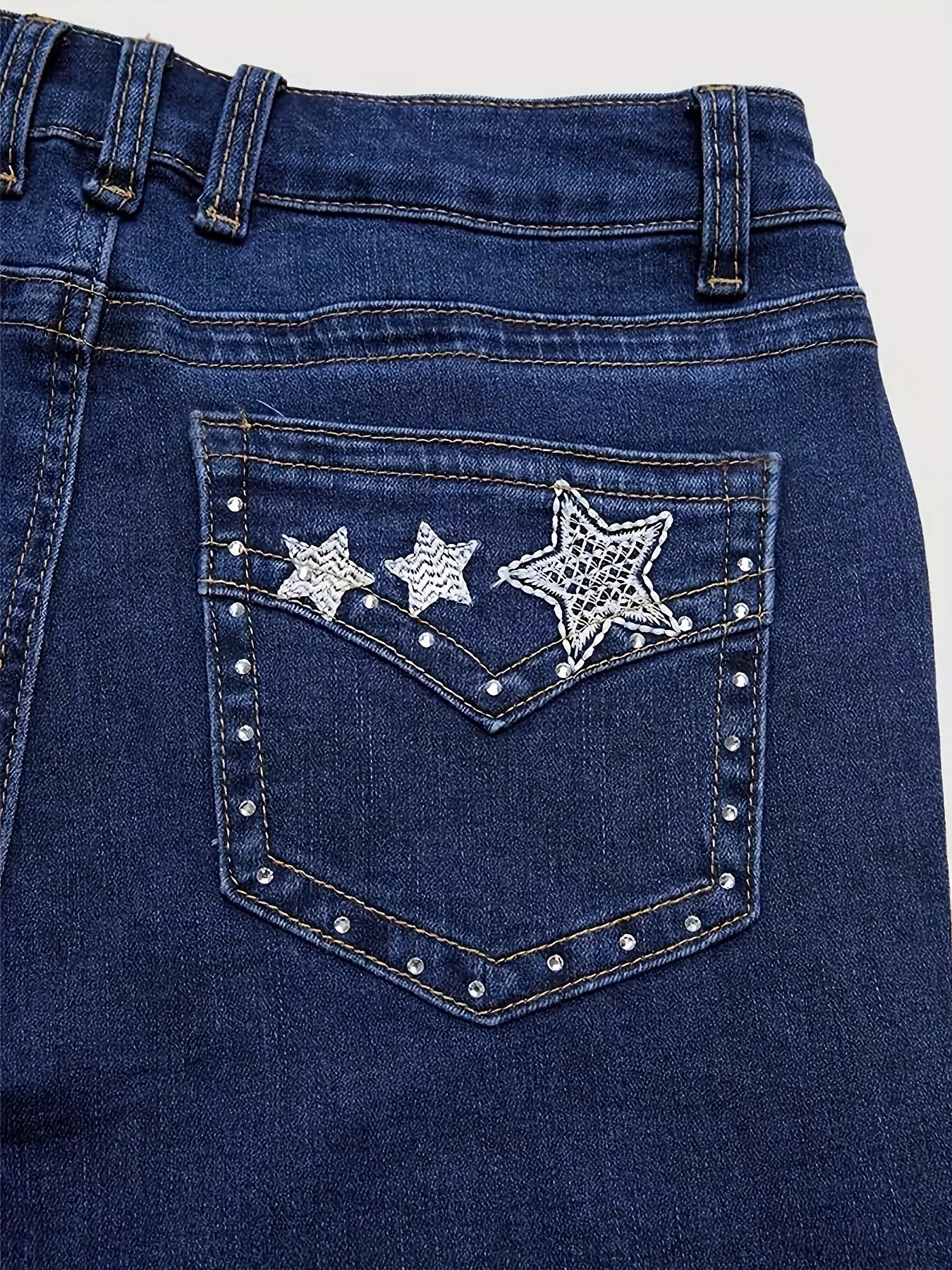Women's Dark Blue Denim Jeans - product view 8