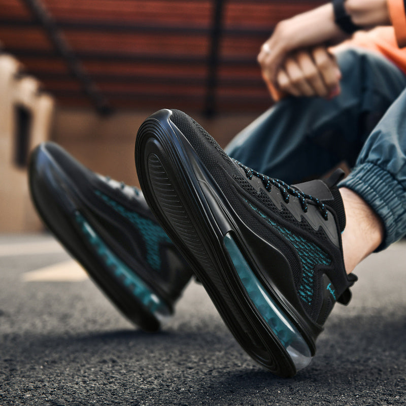 Men's Sneakers, Fashionable Lace Up, Lightweight Anti Slip And Shock-absorbing Air Cushion, Comfortable And Breathable Men's Shoes, Fitness Tennis Shoes, Running Shoes For Men, Work Boots For Men,