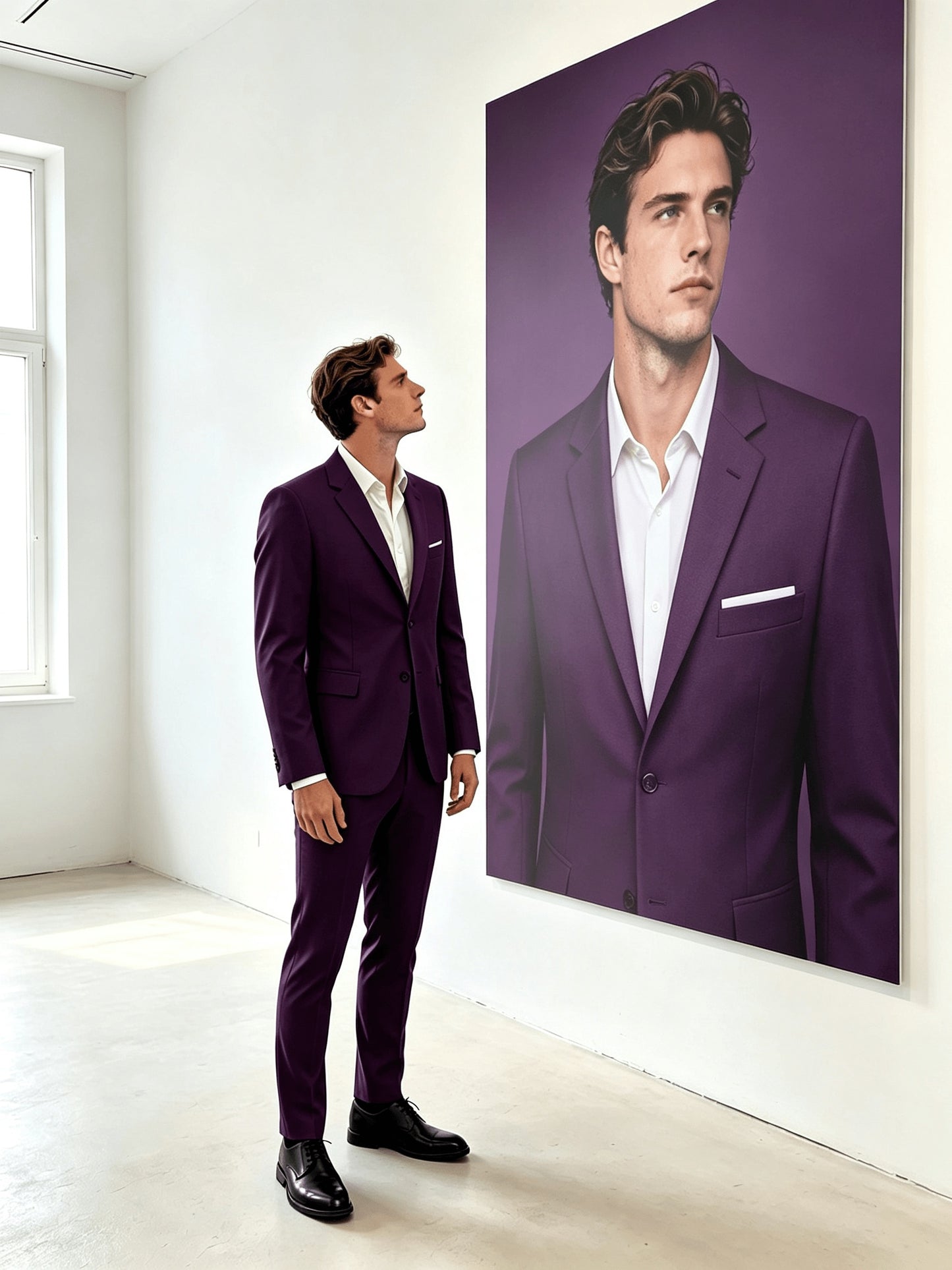 Men's Suits for Men, Trajes Para Hombres Elegantes - Solid Color Serge Blazer Pants Set, Slim Fit Modern Men's 2pcs Suit for Business, Formal & Graduation Events