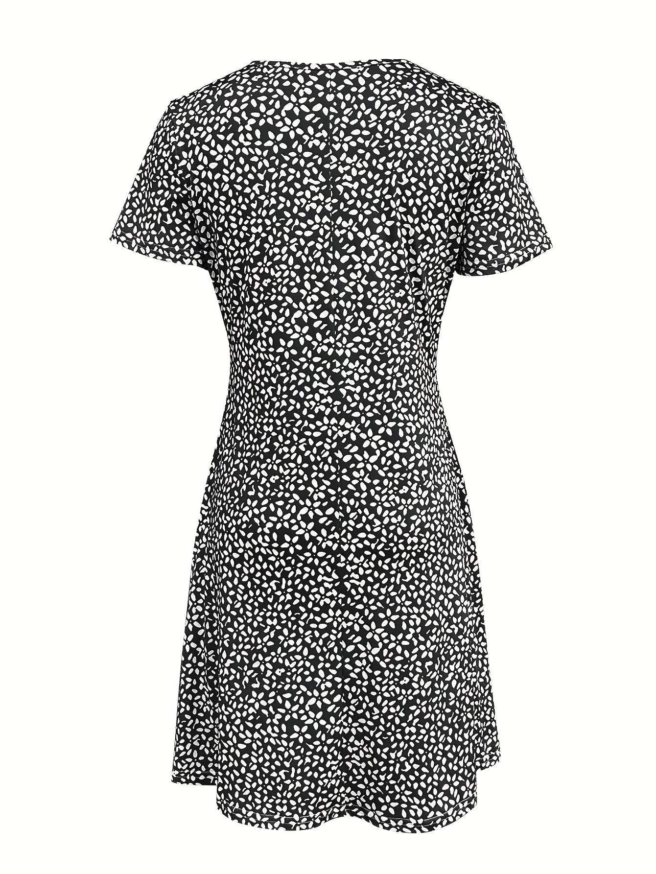 Women's Spring And Summer Printed Mom Style Casual Vacation Beach Versatile Dress