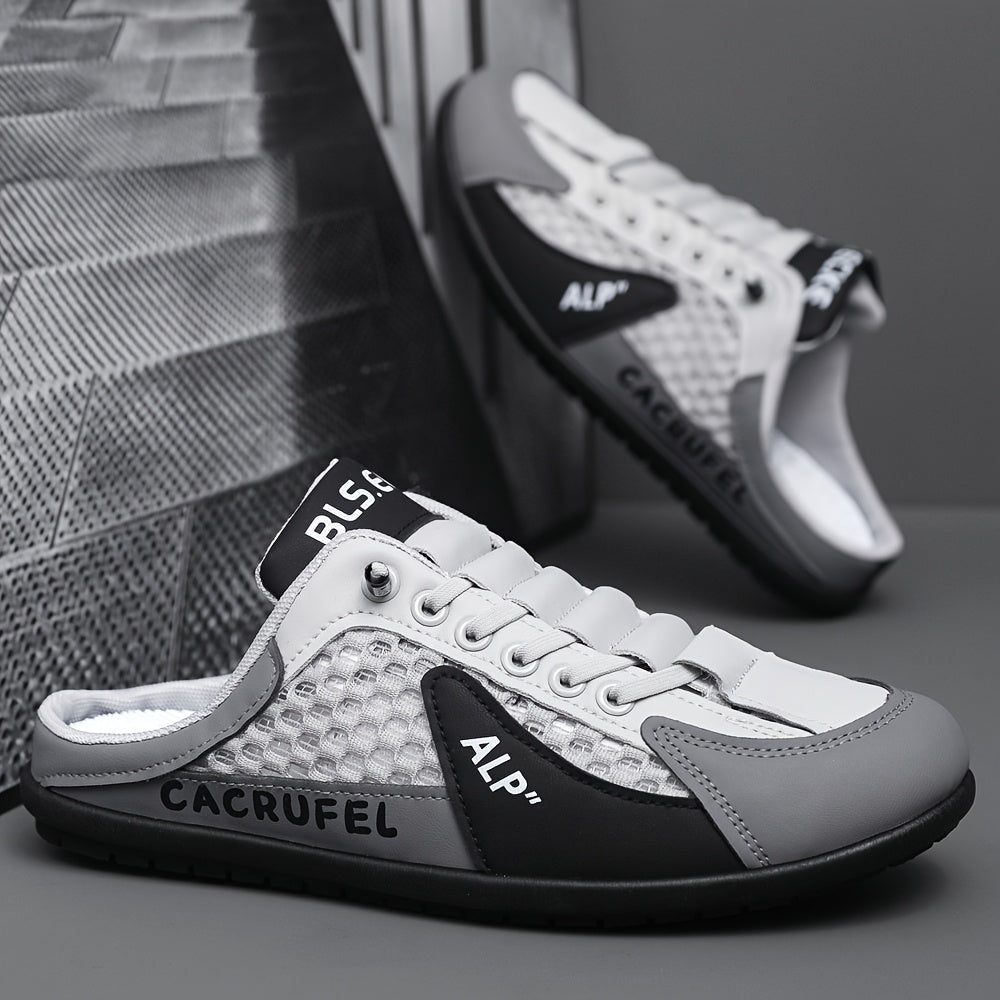 Men'S Skateboarding Shoes Lightweight Breathable Slip-On Sneakers with Lace -Like Detailing, Casual Sneakers for Outdoor Travel, Walking, Summer - Father'S Day Gift Ldea. Skate Shoes, Leisure Footwear, Stylish Laceup Look, Comfortable Lining