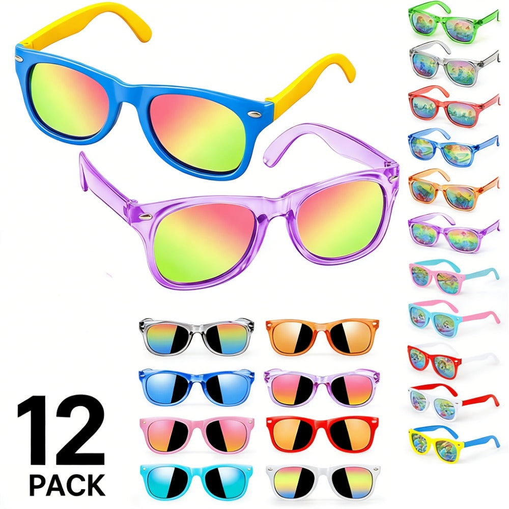 Kids Neon Party Favor Sunglasses - Colorful Bulk Birthday Style