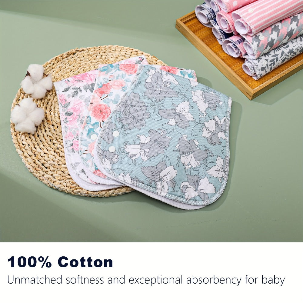 Baby Burp Cloth Set - Soft Absorbent Multipack Style 3893