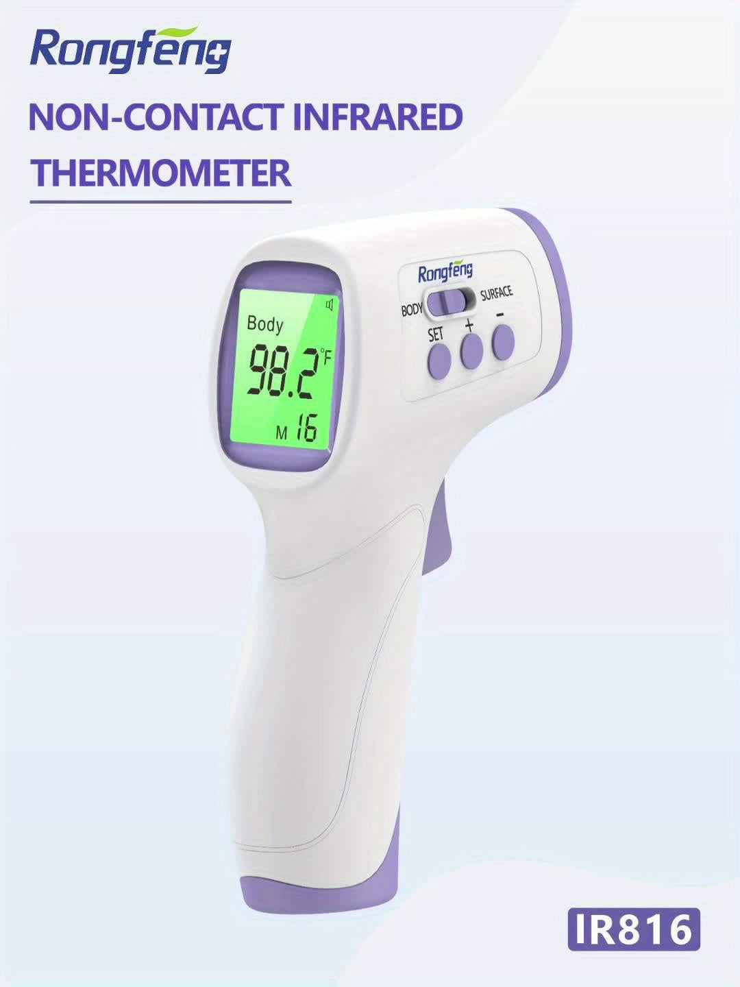 This Thermometer for Both And Adults Features an LCD Screen, a Silent Fever Alarm, Memory Functions, And Infrared Technology. It'S Perfect for Monitoring Health at for home And Can Also Measure The Temperature of Objects
