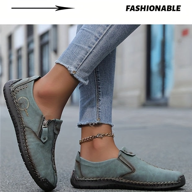 Women'S High-Quality Handmade Casual Loafers - Perfect for All Occasions, Comfortable to Wear, Durable Slip-On Sneakers with Buckle Closure, Ear Loop Design, Sole, Suitable for Outdoor Wear, Rubber Sole for Spring And Summer, Women Shoes