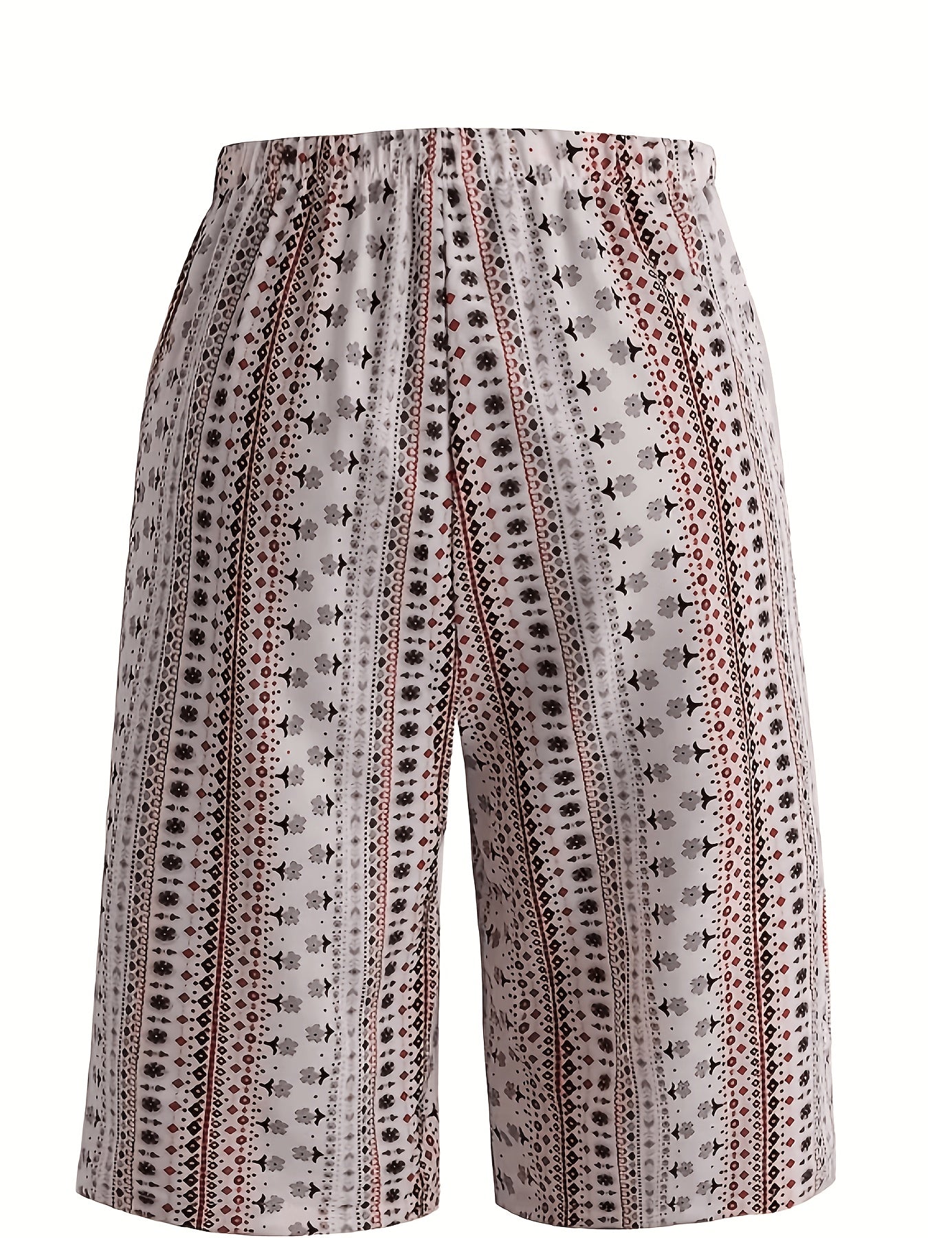 2pcs Women'S Casual Shorts Set - Black & White Abstract Print, Drawstring Waist, Lightweight, Perfect for Beach & Summer Outings, Summer Casual Wear|Abstract Print Shorts|Lightweight Shorts
