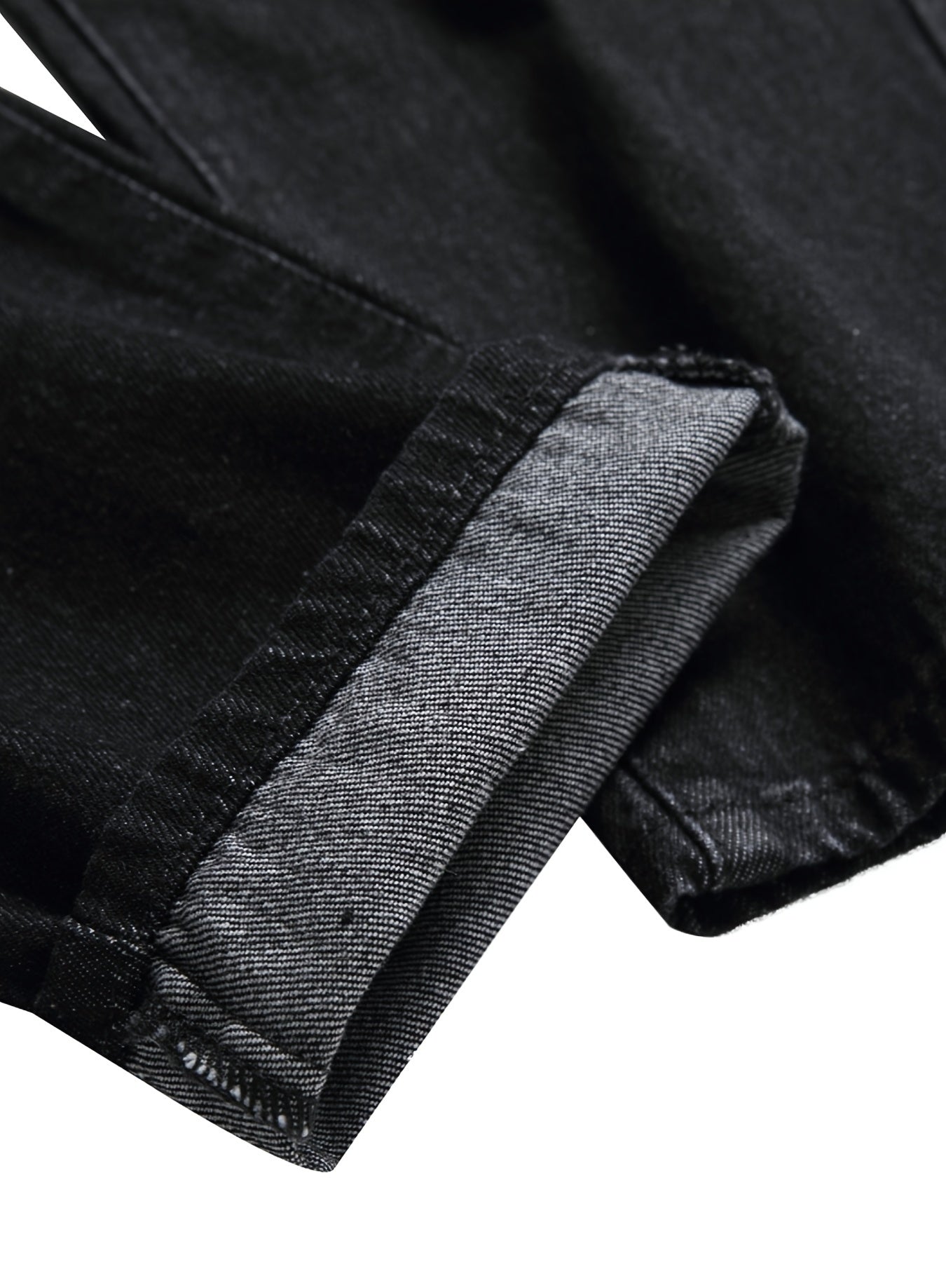 Men'S Slim Fit Straight Leg Denim Pants with Ripped And Distressed Details