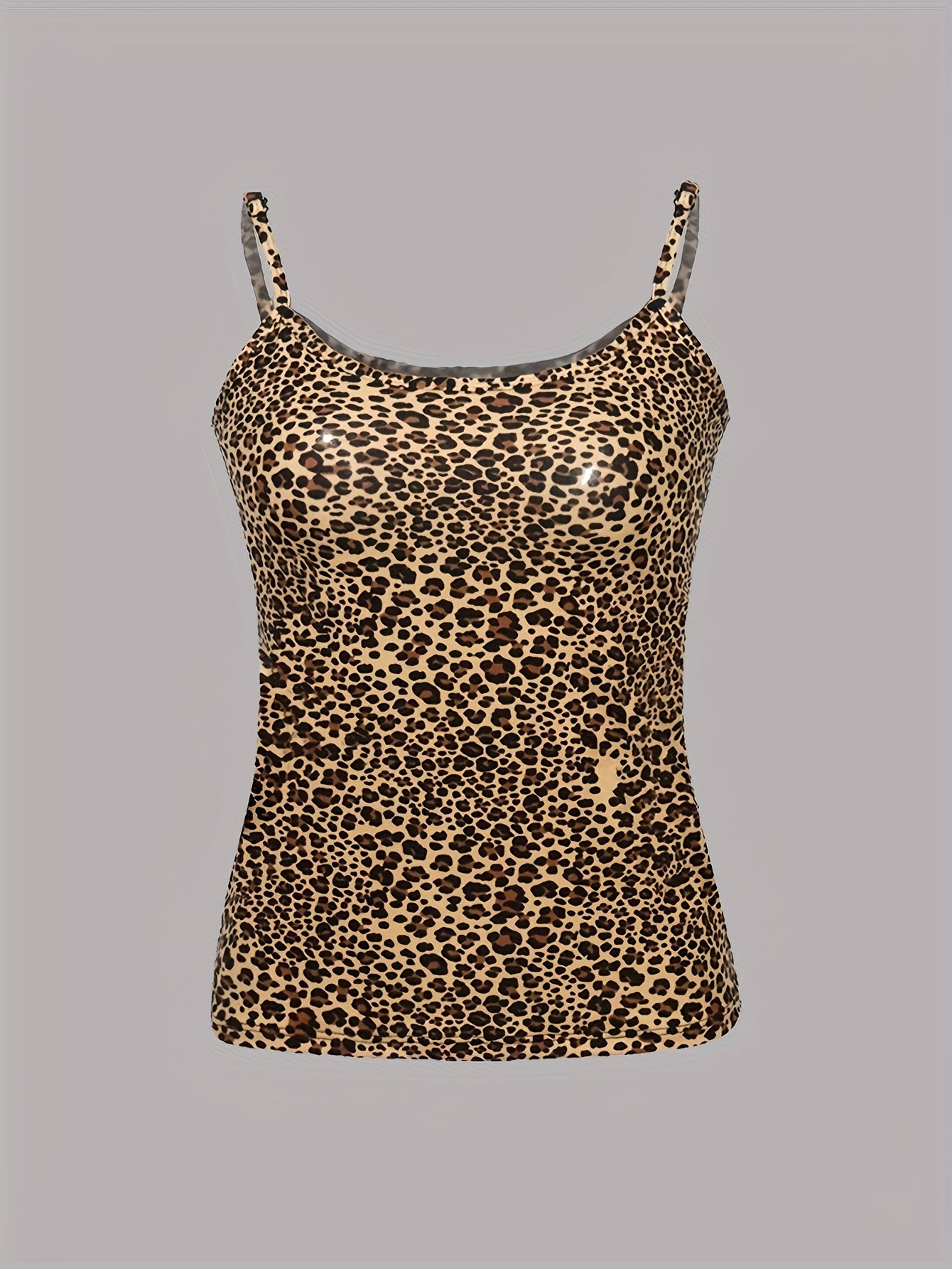 5pcs Set Of Summer Sexy Leopard Print Camisoles for Outerwear And Innerwear, Top And Base Shirt
