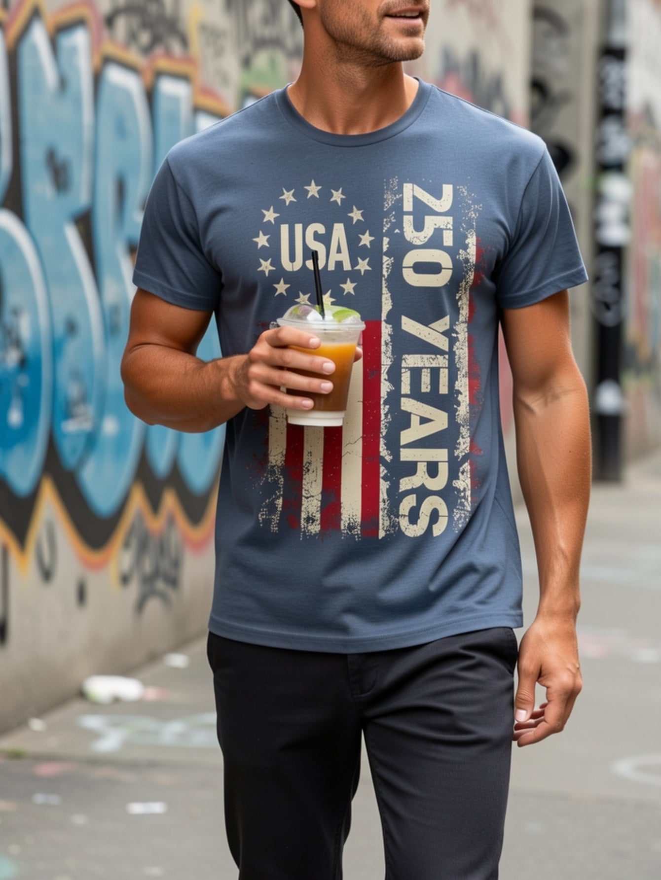 Fashionable Men'S Short-Sleeved T-Shirt, Festive Apparel, 2026 Year of The Horse, St. Patrick'S Day, Carnival, Easter, Trendy And Versatile Men'S Clothing, Festive Surprise Gift, Comfortable And Breathable