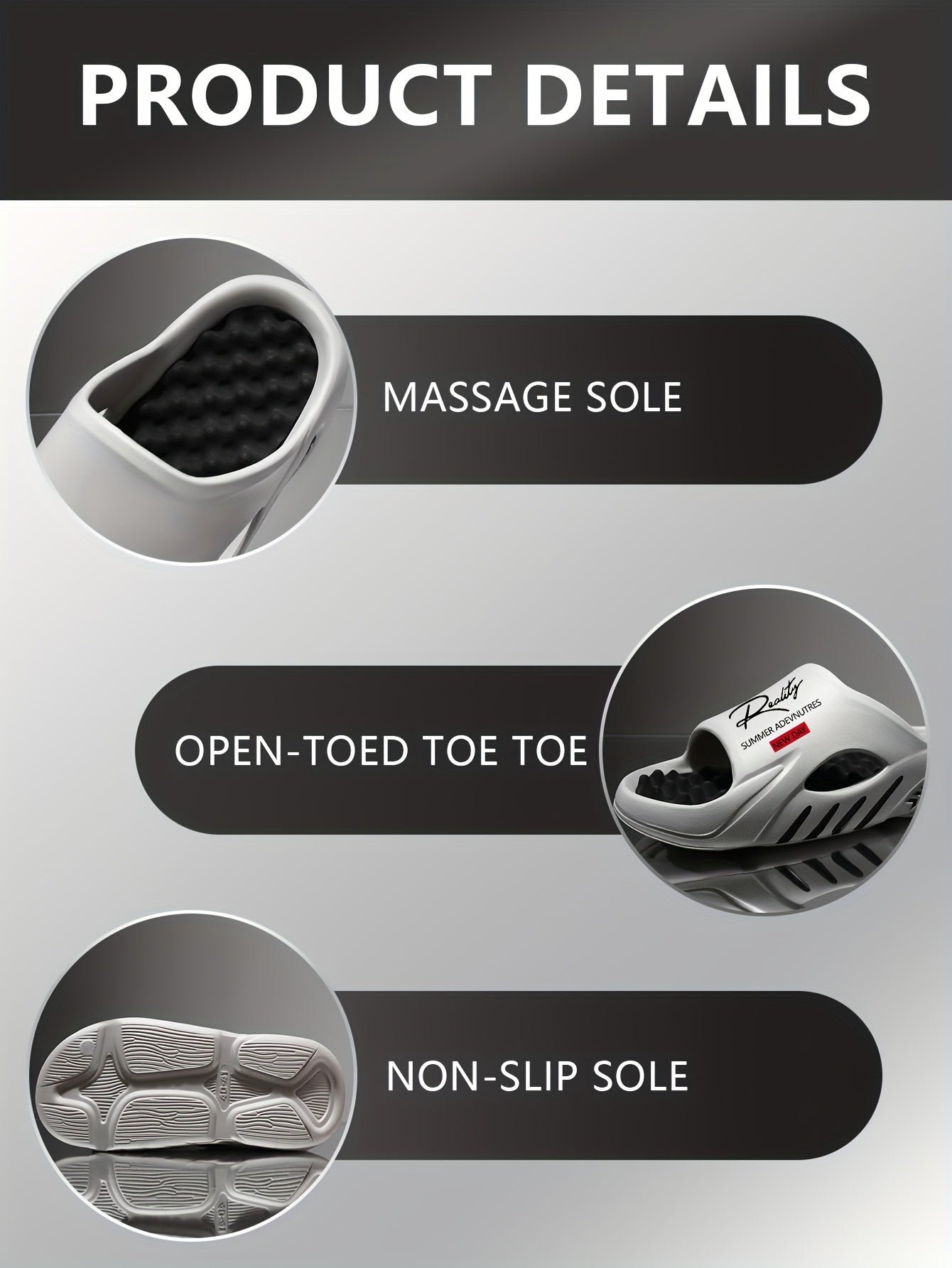 Men'S Summer Sandals, Casual Breathable Sports Sandals, Beach Slippers