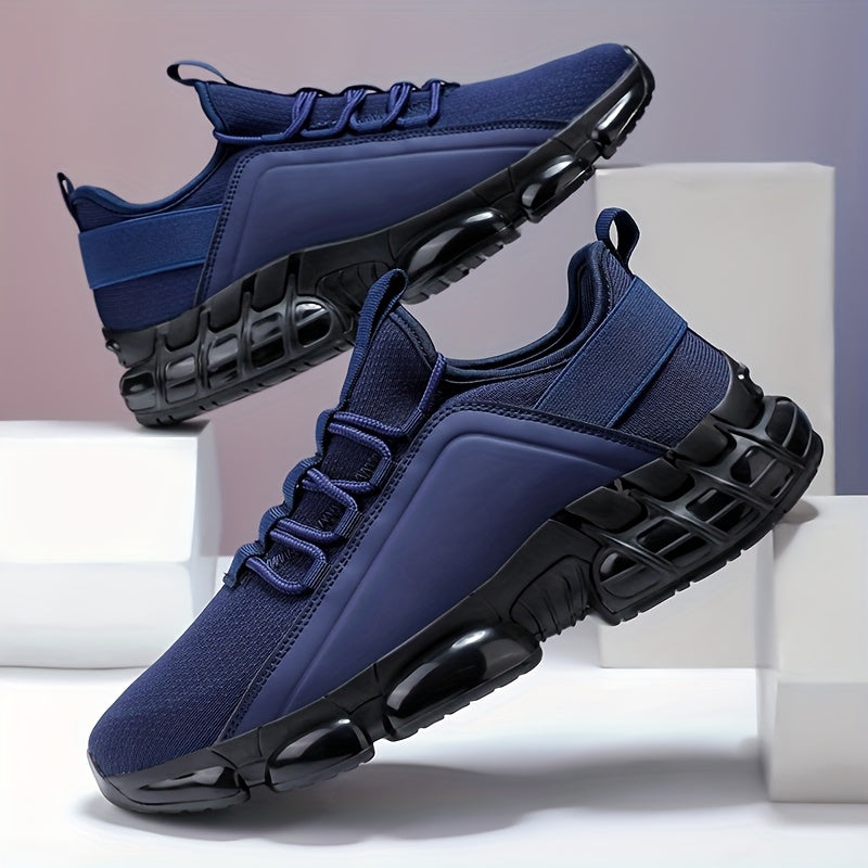 Sneakers, Men's Lightweight Casual Sports Shoes with Breathable Mesh Upper, PVC Sole, Low-top Lacing Design, Suitable for Daily Wear, Sports And Daily Activities. Fashionable Sporty Appearance, Comfortable And Well-fitting