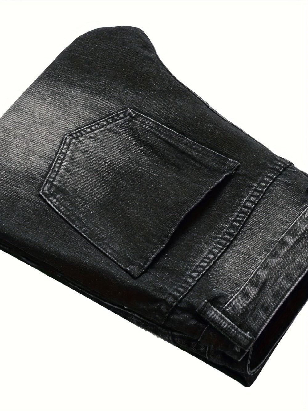 Men's Slim Fit Jeans - Classic Wash Distressed Streetwear 049509