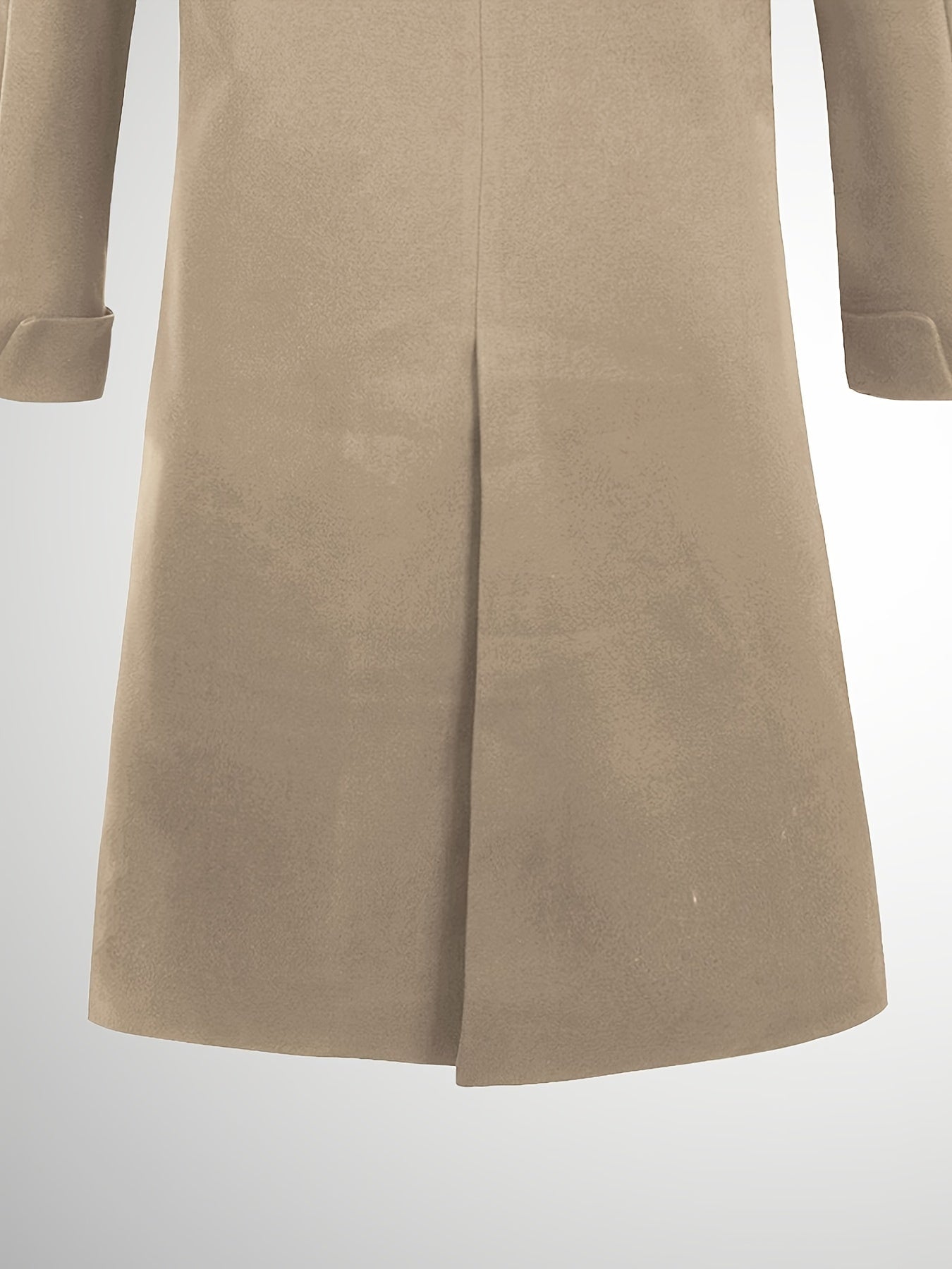Men's Notch Lapel Long Trench Coat - Casual Insulated Winter Peacoat Classic Double Breasted Overcoat Solid Winter Coat - Wool Blend - For Men - Suitable for Winter - Perfect Gift for Men
