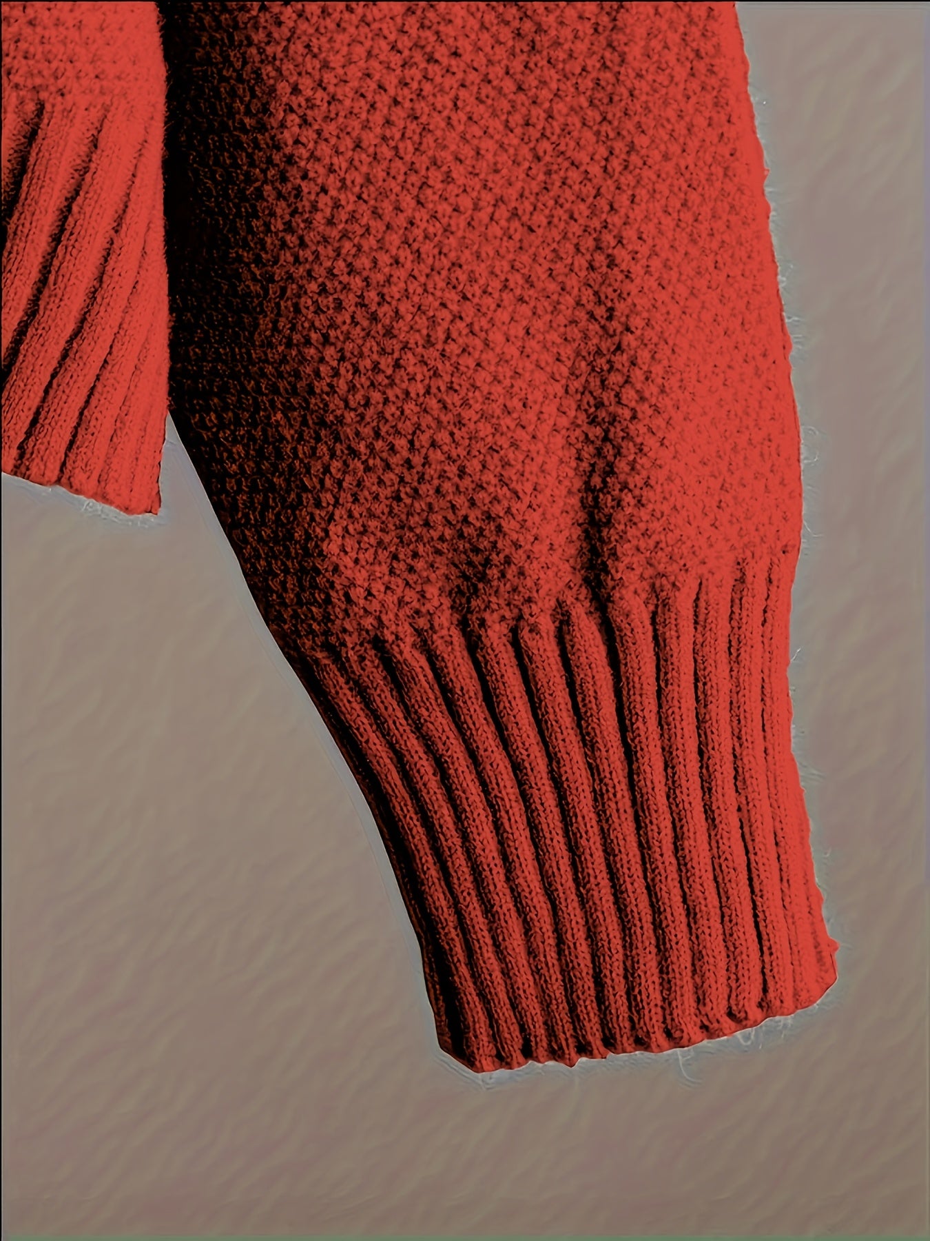 Ladies' Autumn And Winter New Sweater Fashion Two-piece Set: Unique Pattern Round Neck Drop Shoulder Long Sleeve Pullover + Straight Wide Leg Pants Combination, Loose And Casual Series