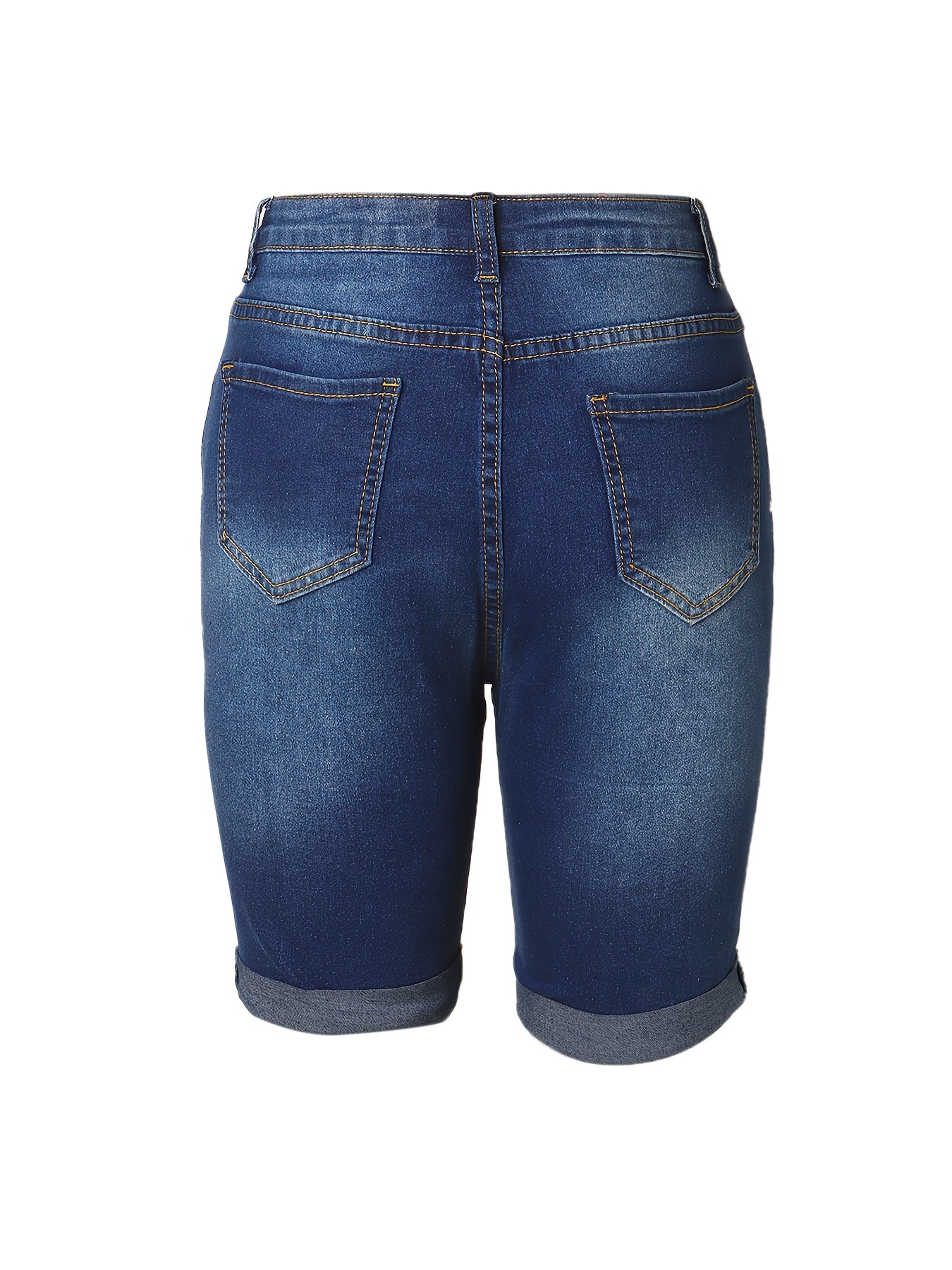 Women's Medium Blue Denim Denim Shorts - product view 13