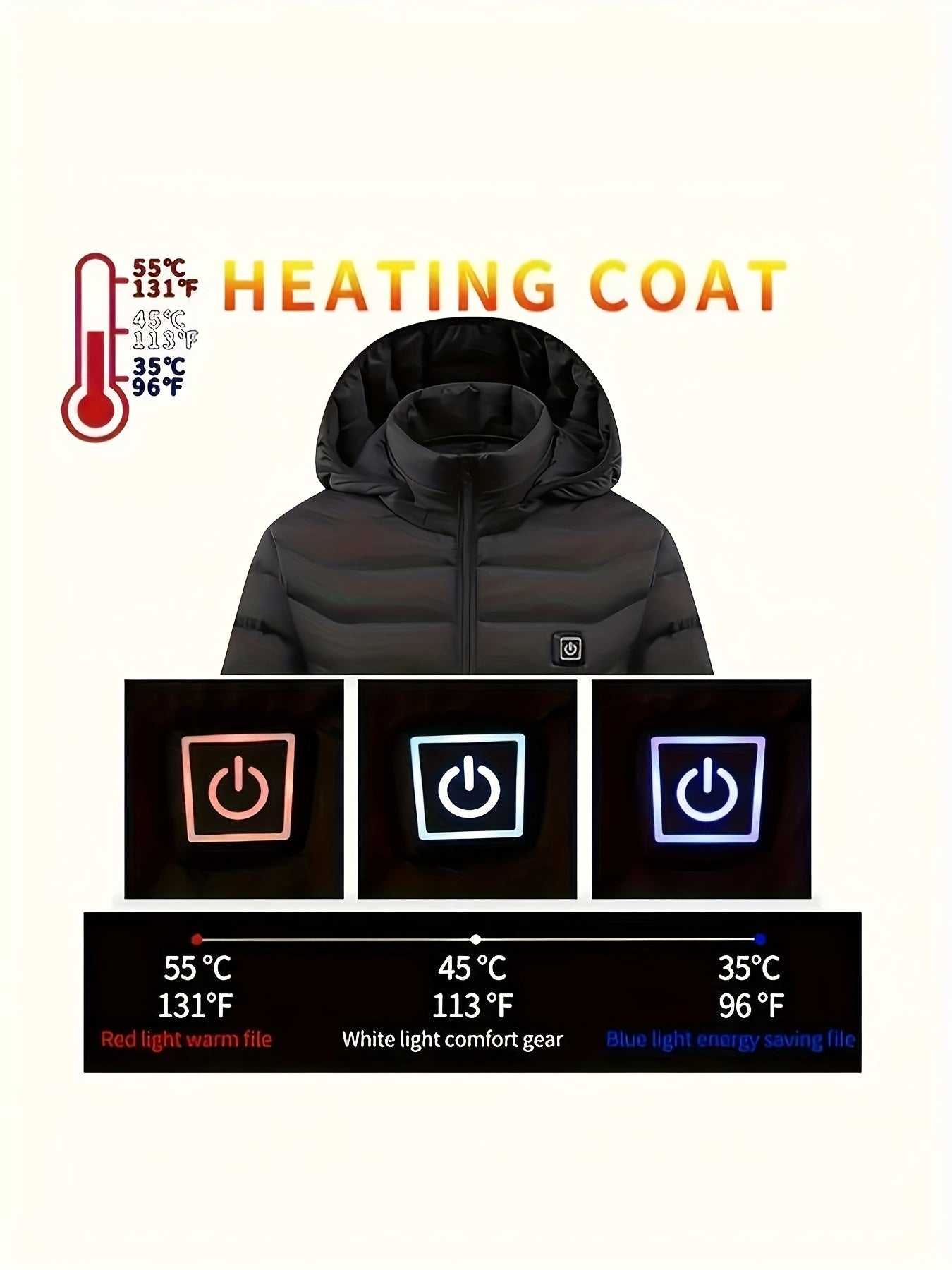Women's Winter Heated Jacket with Power Supply, New Autumn/Winter Outdoor Casual and Sports Fashion Heated Coat Jacket, New Fashion Heated Jacket for Outdoor Sports and Skiing, Suitable as a Gift for Christmas, Thanksgiving, and Spring Festival