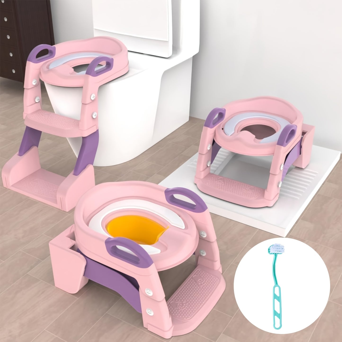 2 In 1 Toilet Potty Training Seat With Step Stool Ladder Safe Comfortable Potty - product view 1