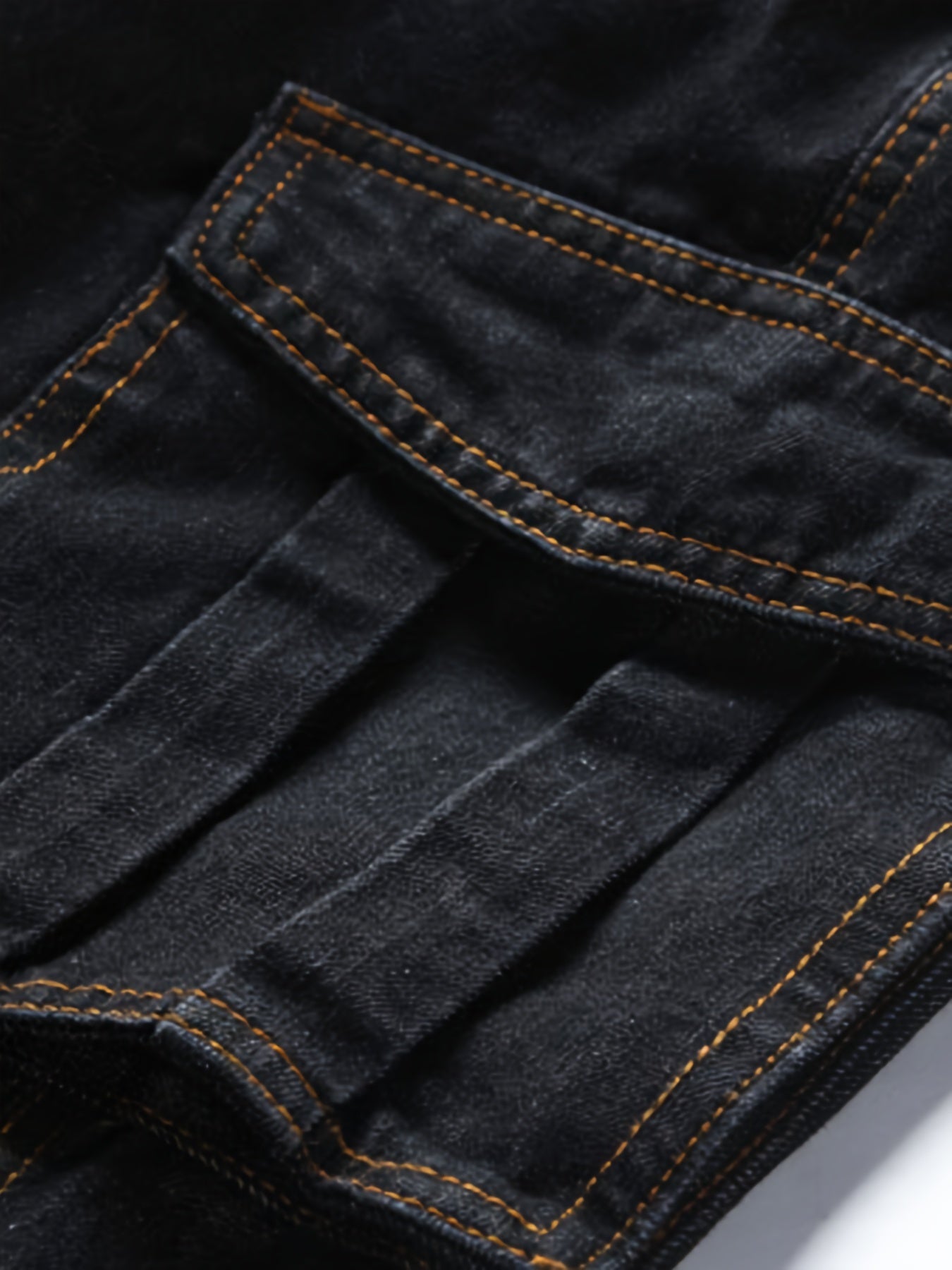Men'S Outdoor Casual Motorcycle Workwear Multi- Denim Biker Cargo Jeans Trousers