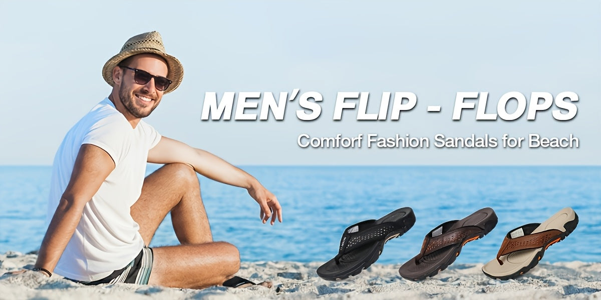 Comfortable Casual Thong Sandals for Men, Suitable for Both Indoor And Outdoor Use, Featuring Arch Support And Ideal for Beach Outings