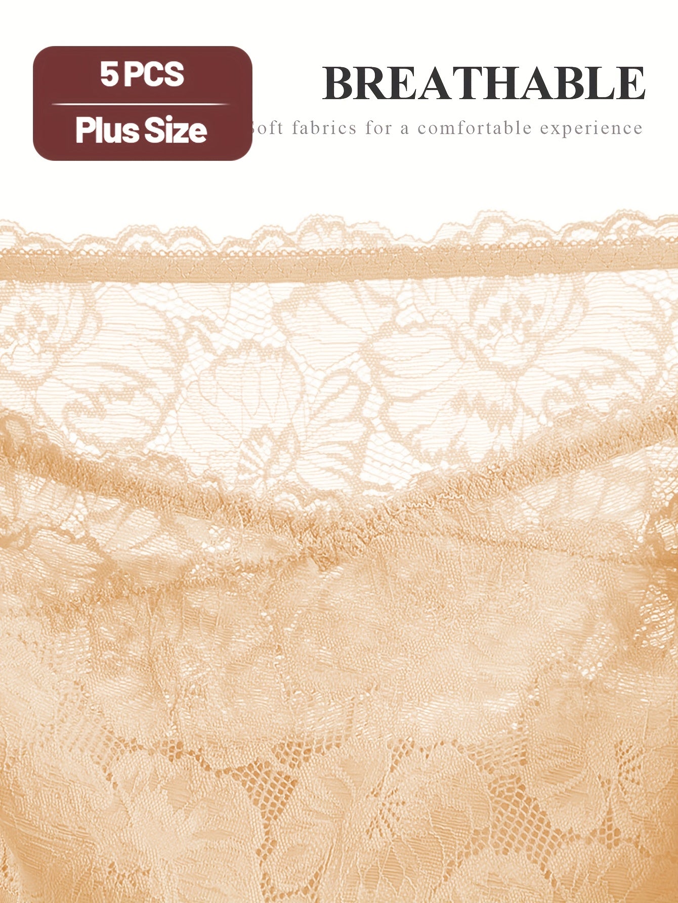 5pcs High Waist Belly-closing Ladies Large Size Underwear, Seamless Briefs Women'S Underwear Plus Size
