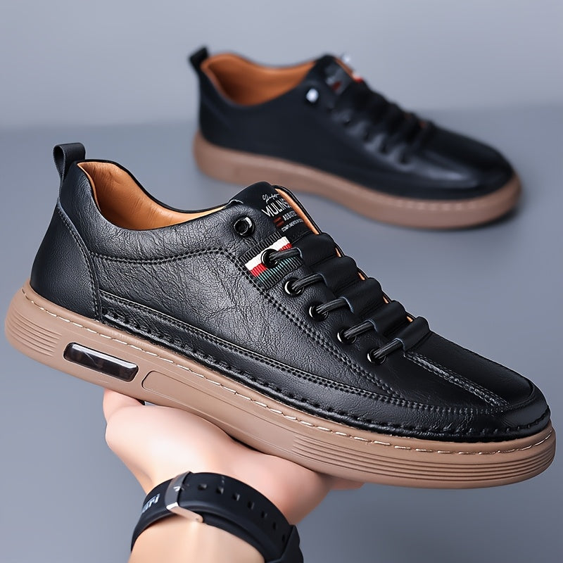 Men's Dark Brown Lace Shoes - product view 3