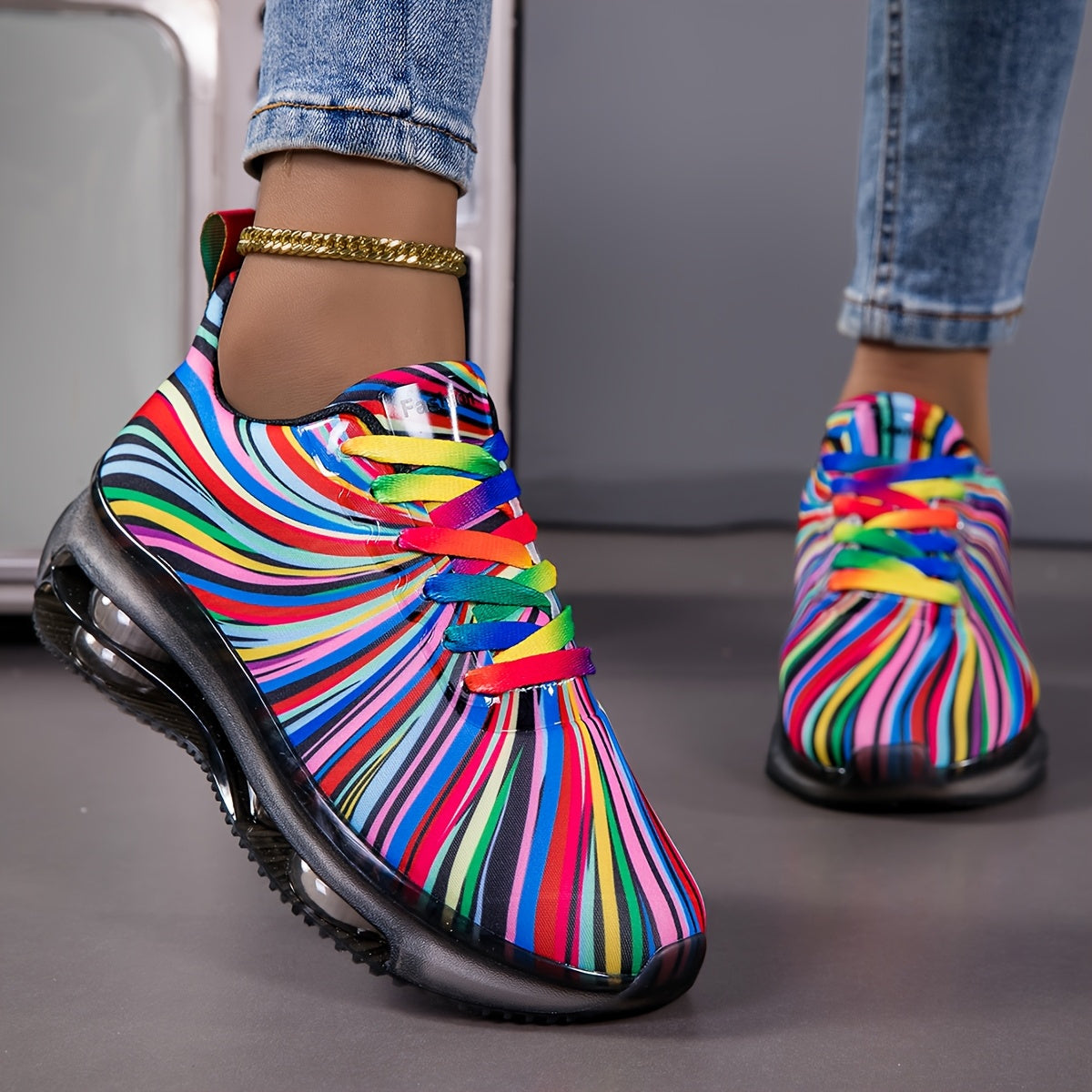 Women's Sneakers, Comfortable and Breathable Running Shoes, Lightweight Thick-soled Casual Shoes, Suitable for Fitness, Badminton, and Basketball, Stylish Lace-up Shoes, Women Shoes