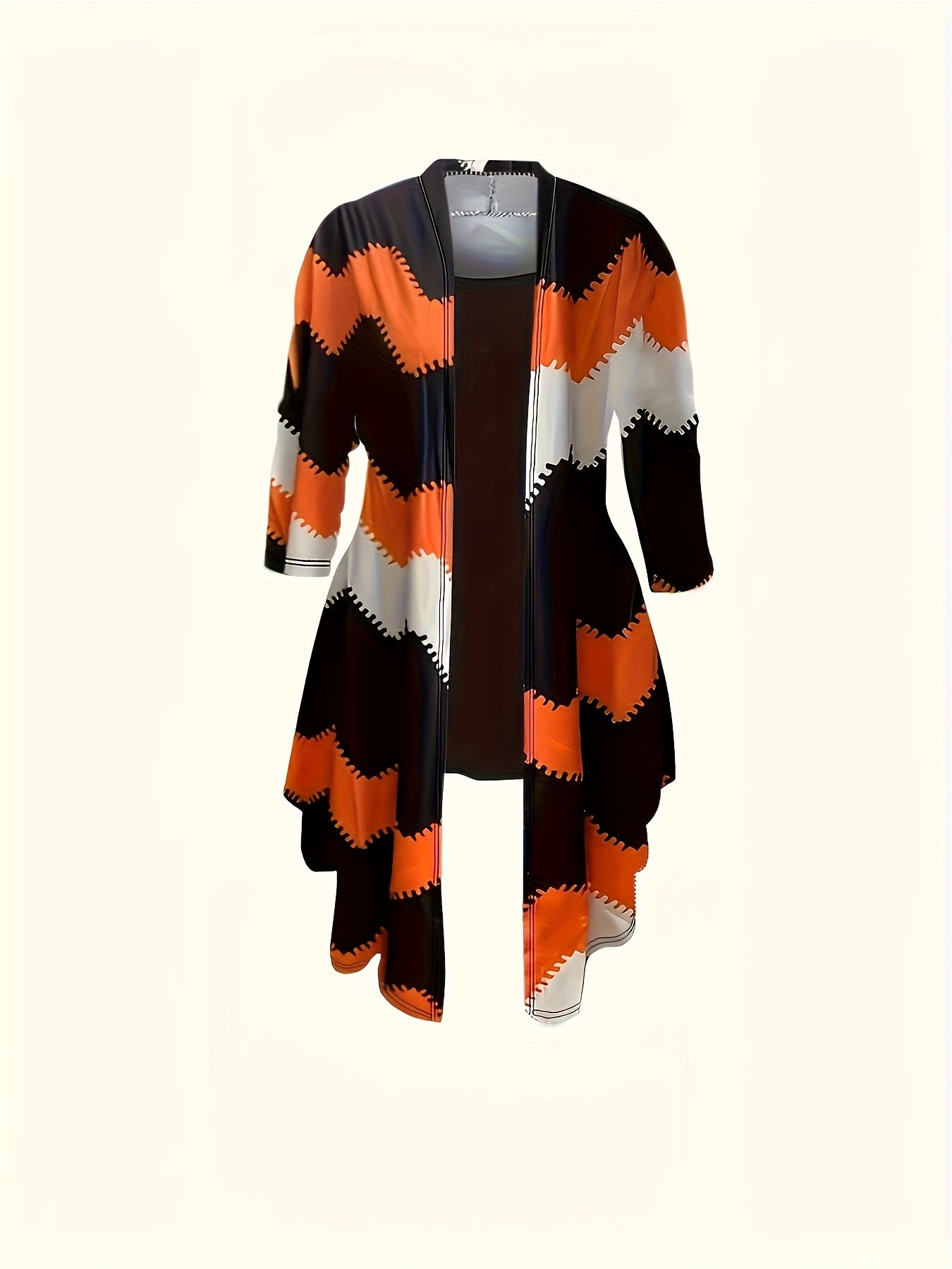 Women's Black Knit Printed Dress - product view 14