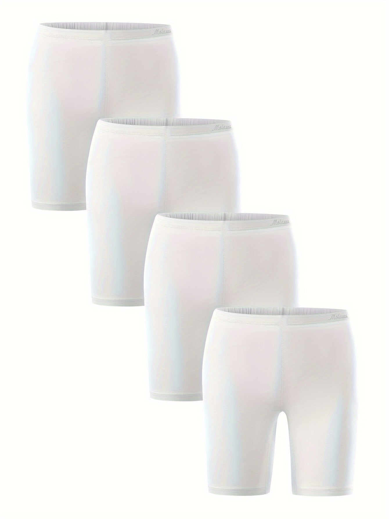 Molasus Womens Cotton Boxer Shorts Underwear Anti Chafing Bike Shorts Pack of 4