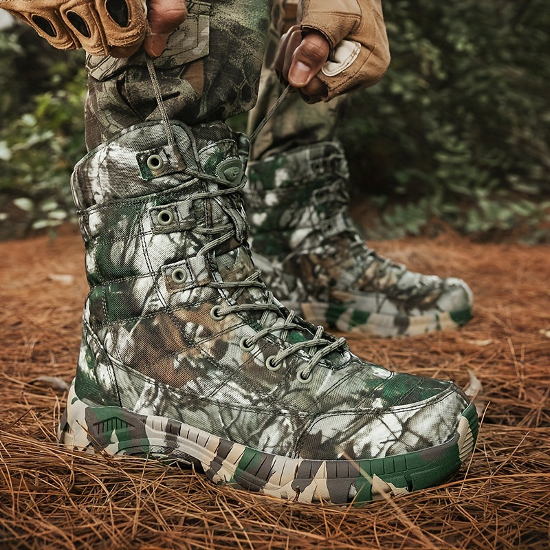 YTAT Men'S Light Motorcycle Combat Boots Hunting Shoes Camouflage Lightweight Hiking Shoes