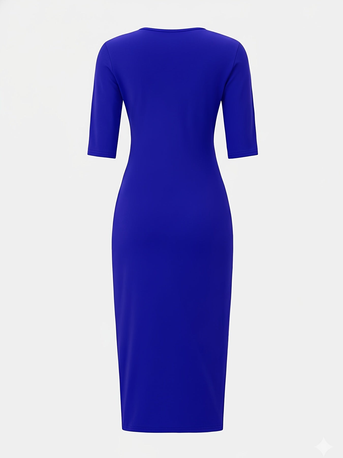 Elegant and Simple, Slim-fit Cut, Zipper Design, Boat Neckline, Mid-length Short-sleeve Dress, Cardigan Dress, Suitable for Fashionable Women, Short-sleeve Dress for Spring, Summer, and Autumn