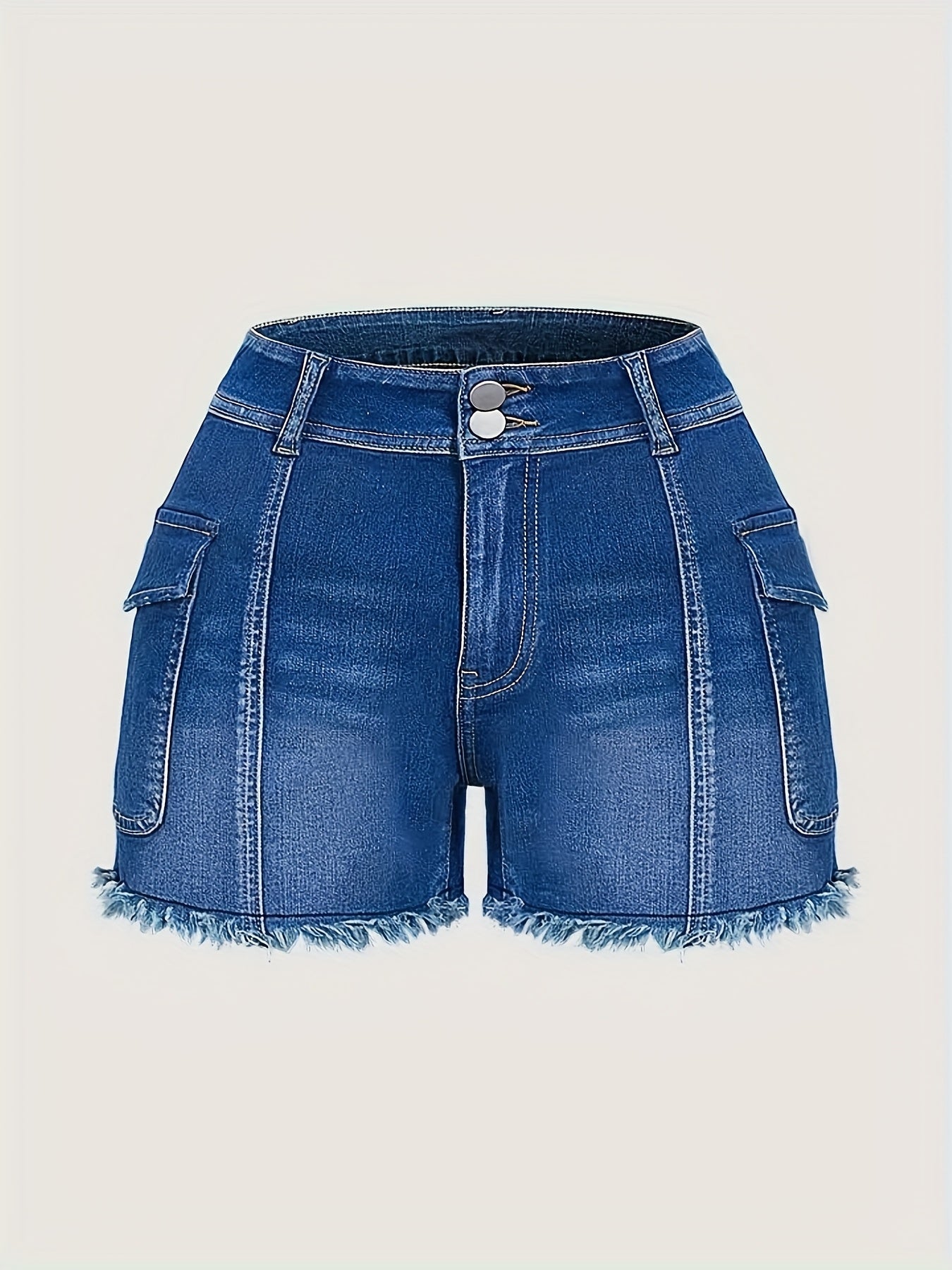 Women'S Work Shorts for Spring And Summer, New Retro Style with Large Pockets, Elastic And Slim-Fitting, High-Waisted Straight-Leg Casual Hot Pants