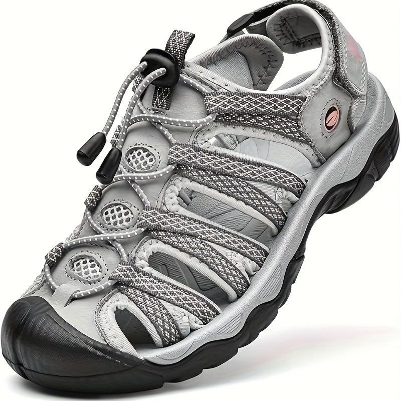 Womens Water Shoes Hiking Sandals Closed Toe Summer Outdoor Adventurous Beach Sandals Lace Adjustable Double Buckle