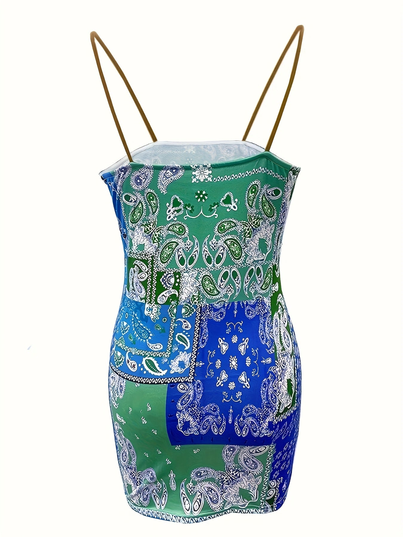 Summer Sleeveless Slim Fit Suspender Sexy Printed Dress