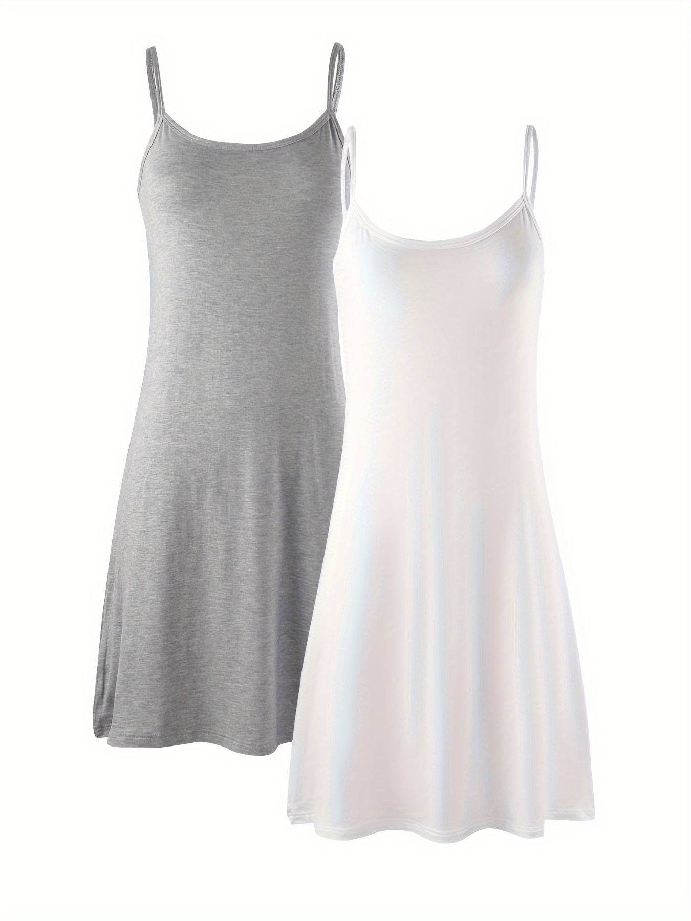 2pcs Easter Women's Basic Slip Dress, Casual Sleeveless Cami Dress for Layering Or Daily Wear, Loose Fit All-Match Soft Skin-Friendly Dress
