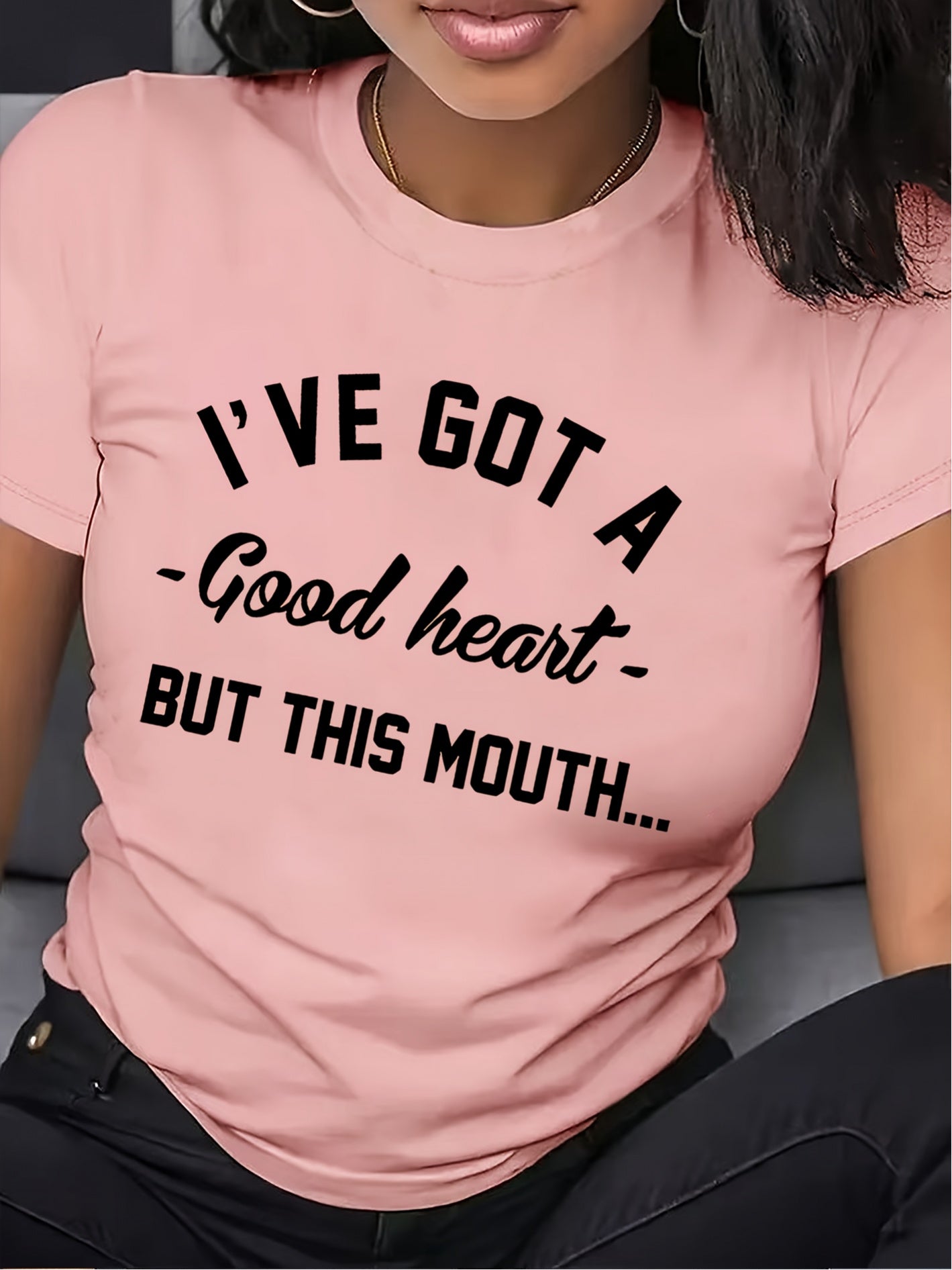 Women's Initial/Letter/Number Print Short Sleeve Blouse -  Round Neck Top with A-Z Letters (for example: name, date, message) - Spring Summer Fall Casual Wear, Machine Washable, izable Fashion Apparel for Parties &
