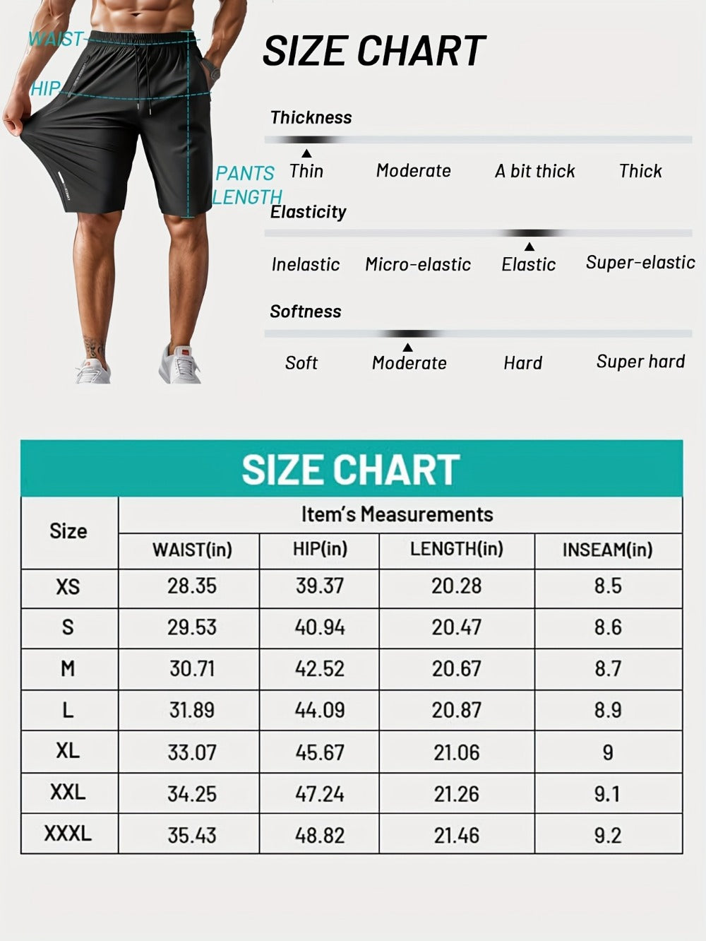 Men's Workout Shorts - Stretch Comfort 506725