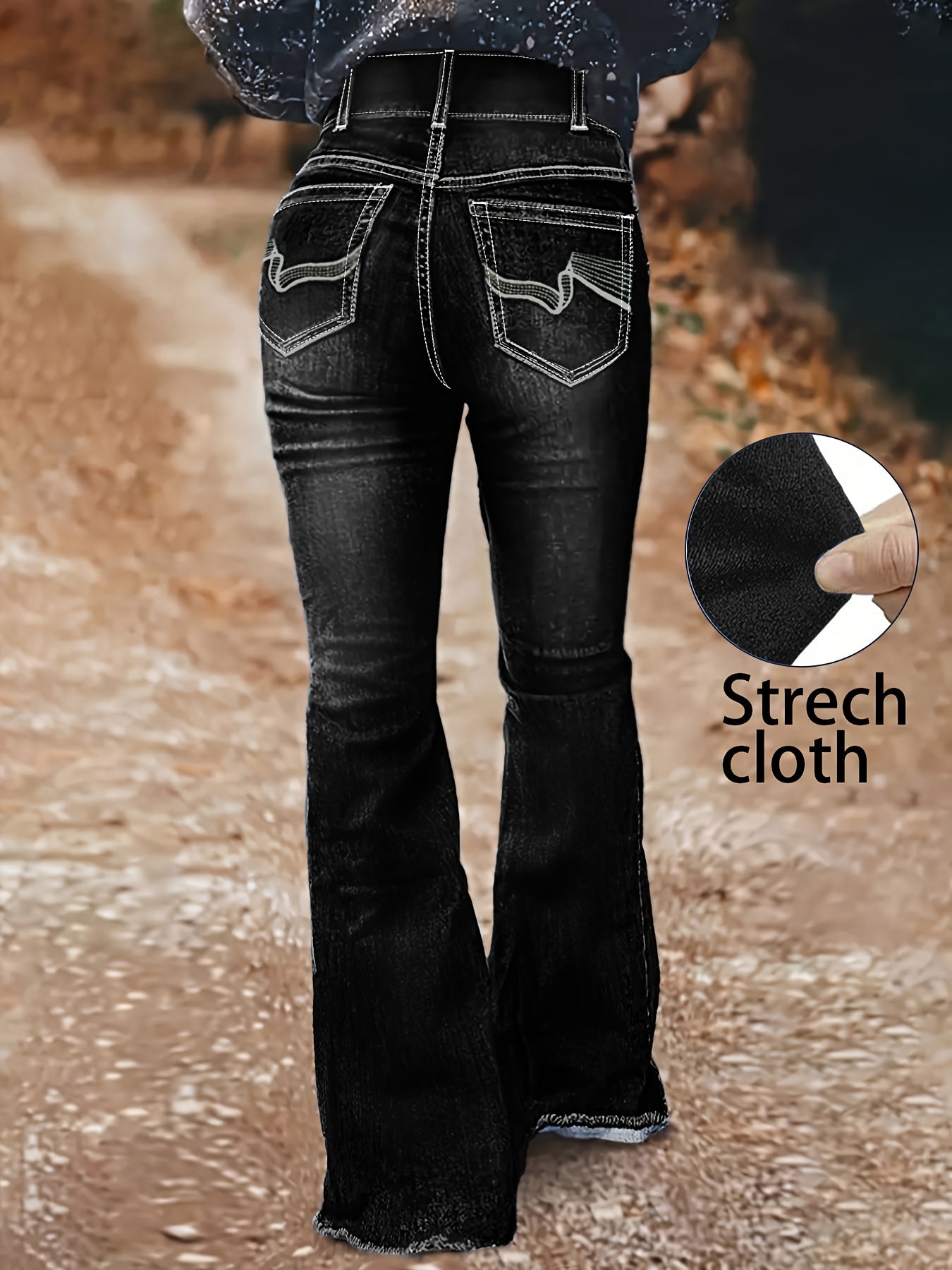 Black High-Waist Jeans - product view 10
