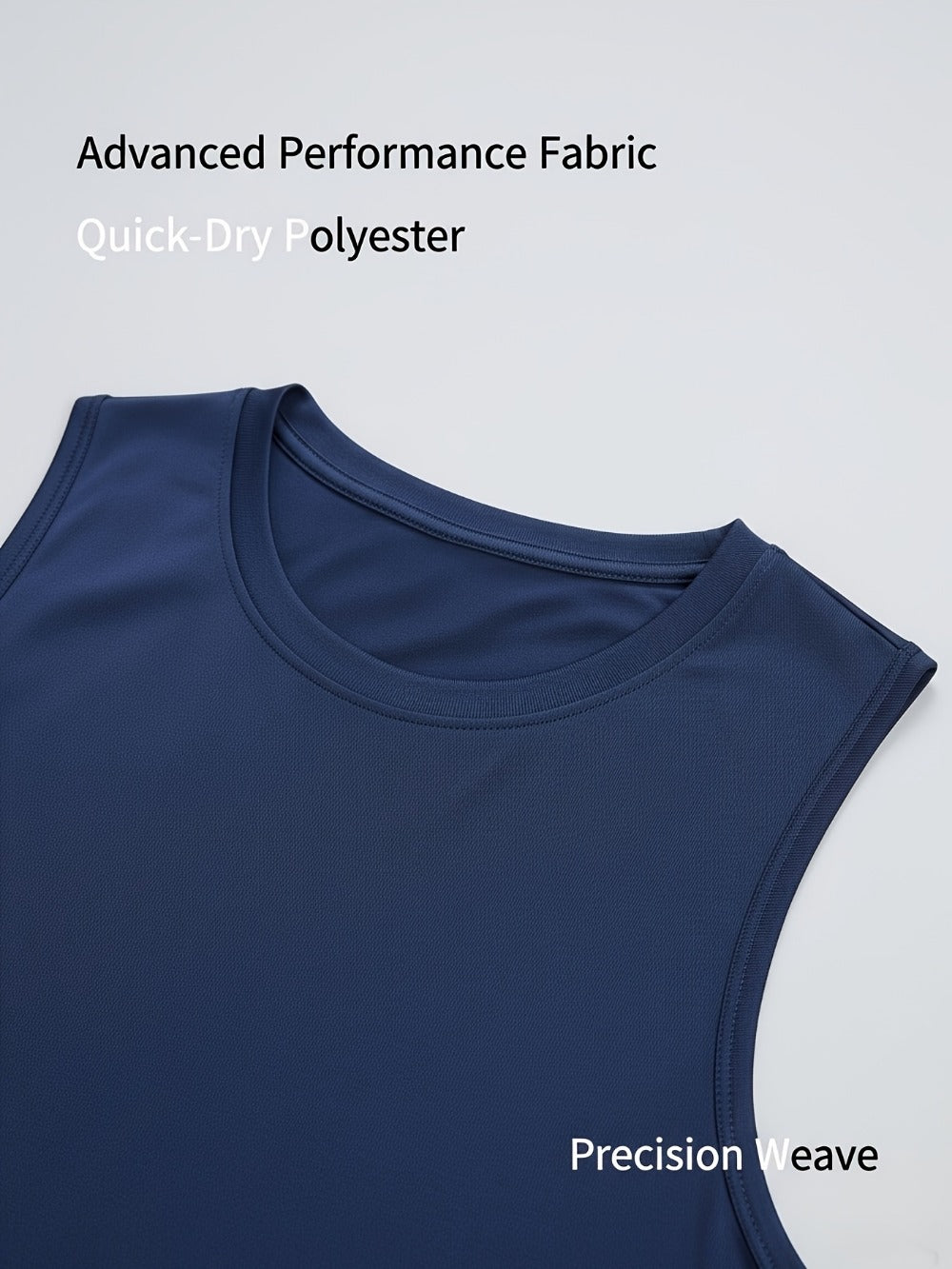 Men's Solid Color Tank Top - Crew Neck Sleeveless