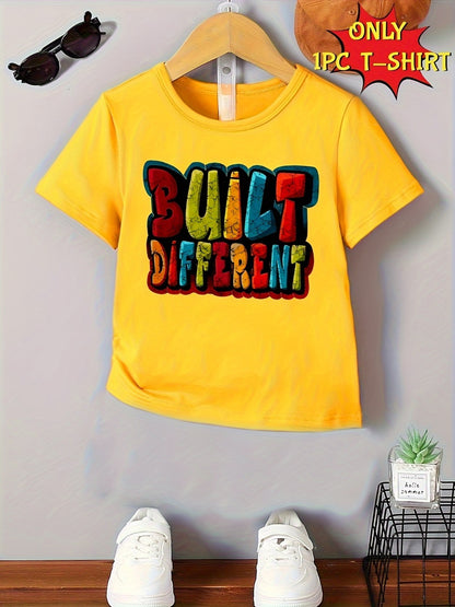 Boys' Built Different T-Shirt - Creative Graphic