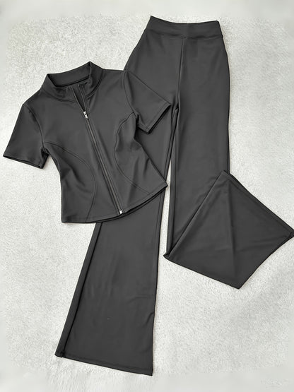 Women's Grey Polyester V-Neck Pants - product view 10