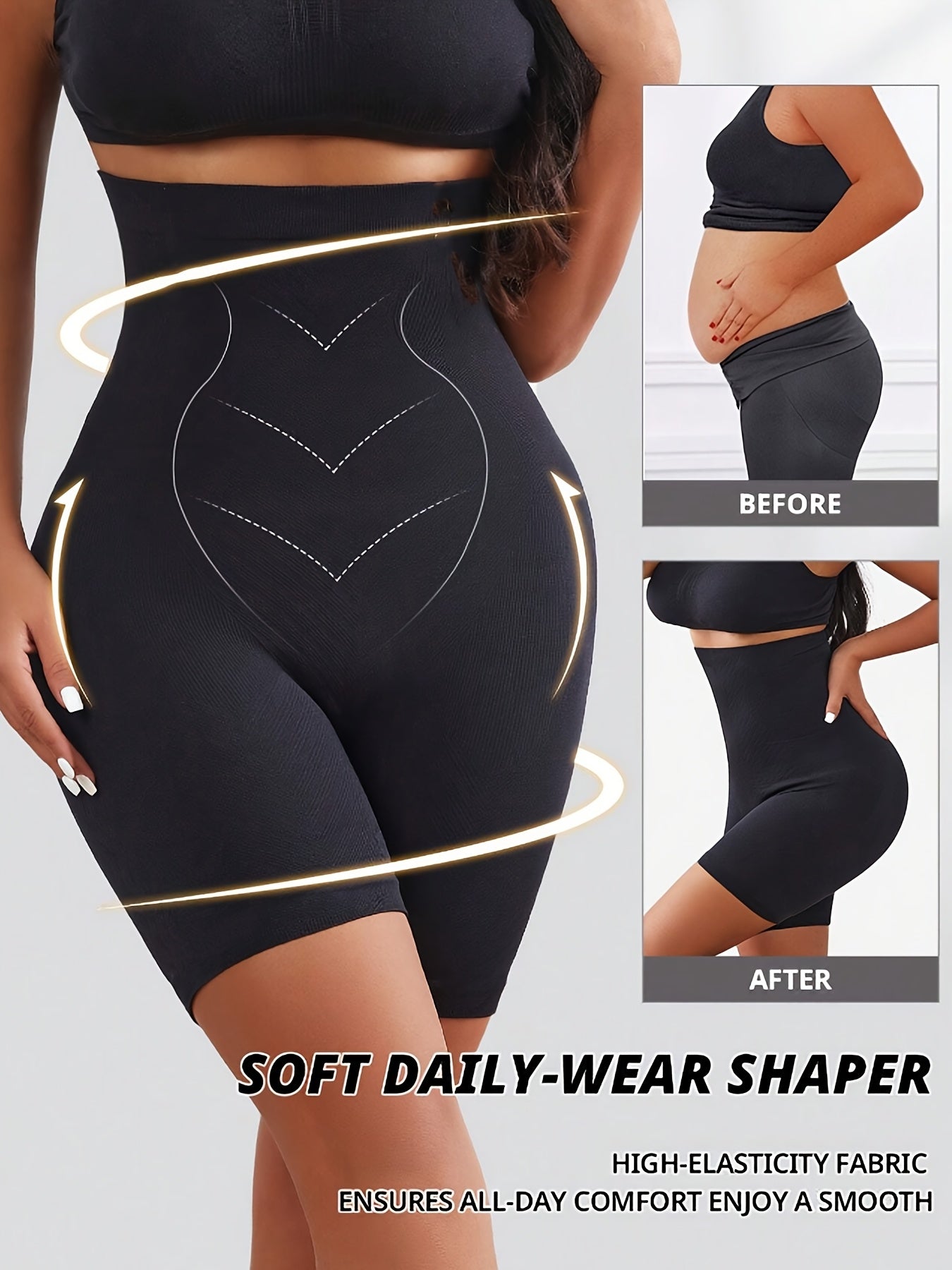 Plus Size Women'S Shaping Leggings Shaping Tummy-Control Shorts Shaping Underwear Leggings Plus Size Women'S Underwear