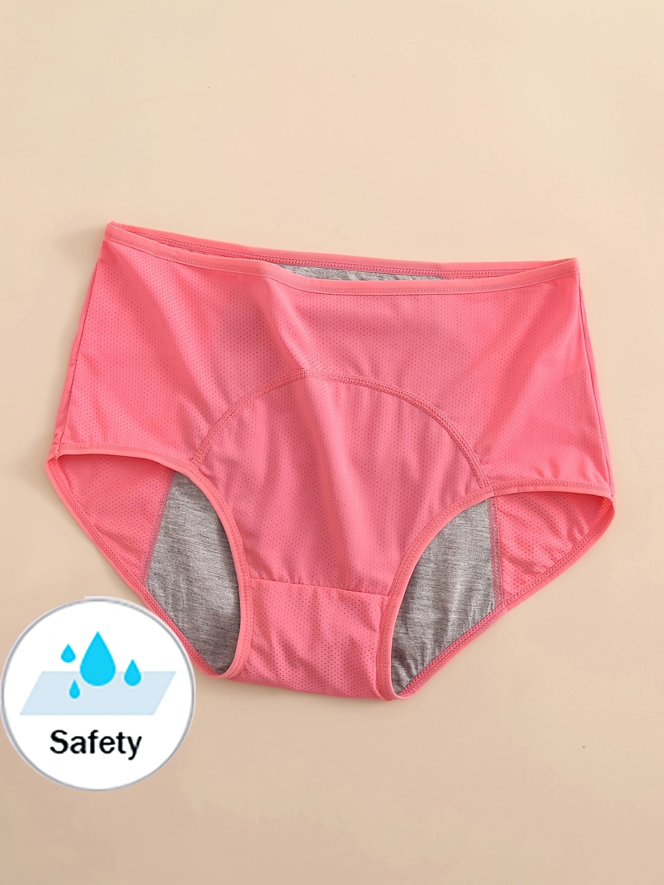 2026 Women's High Waist Period Panties - Leak-Proof Triple Layer Design, Breathable Mesh and Secure Wet Zone, Tummy Control Elegant Panties Fit XS-XXL (6 Colors), Solid Color Underwear | Leak-Proof Construction, High Waist Panties 6 Pack Game Day Fan Gear