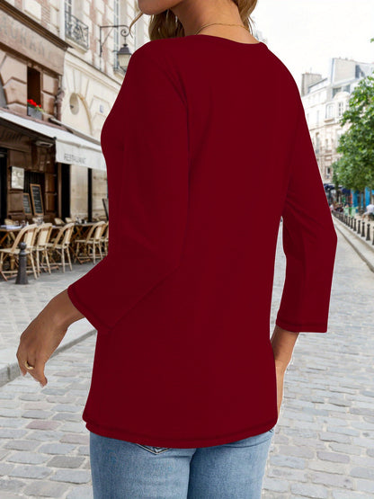 Classic Monochrome Interlinked Heart Design Women'S Long-Sleeve Shirt - Easy to Wash, Breathable, Soft Medium Stretch Material, Suitable for Spring, Autumn, And Winter Women'S Apparel, Length Women'S Wear