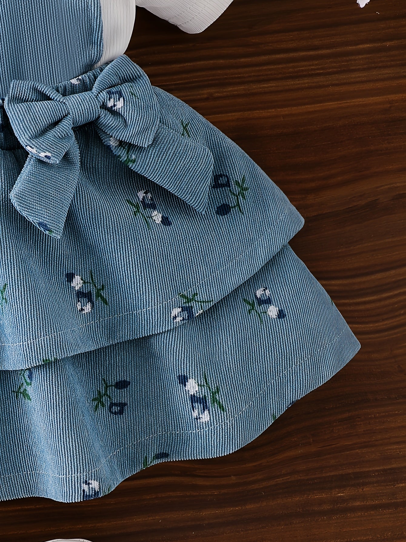 3pcs Baby Girls Set Flutter Sleeve Short Sleeve Tee 3D Bow Floral Print Suspender Skirt Summer Outdoor Play, Perfect for Outdoor