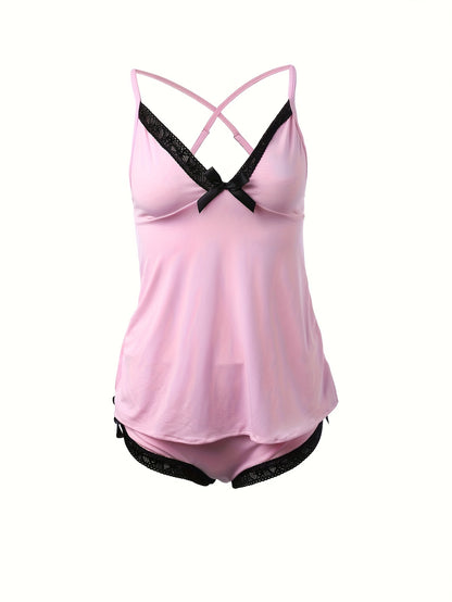 2025 New Temptation Collar Wave Pleats Sexy Home Duo Set, Women'S Pyjama Lingerie, Perfect Gift For Summer, Sexy Loungewear