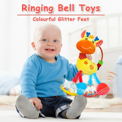Deer Baby Plush Rattle Toy - Crinkle paper, rattle and squeak sensory play